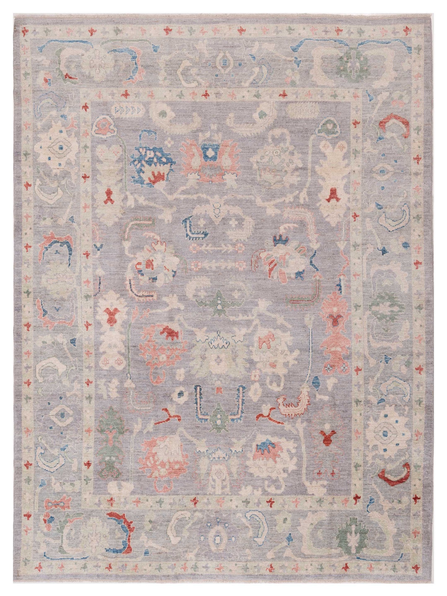 Pasha Anadol Oushak 154488 Gray Gray Traditional Hand Knotted Rug