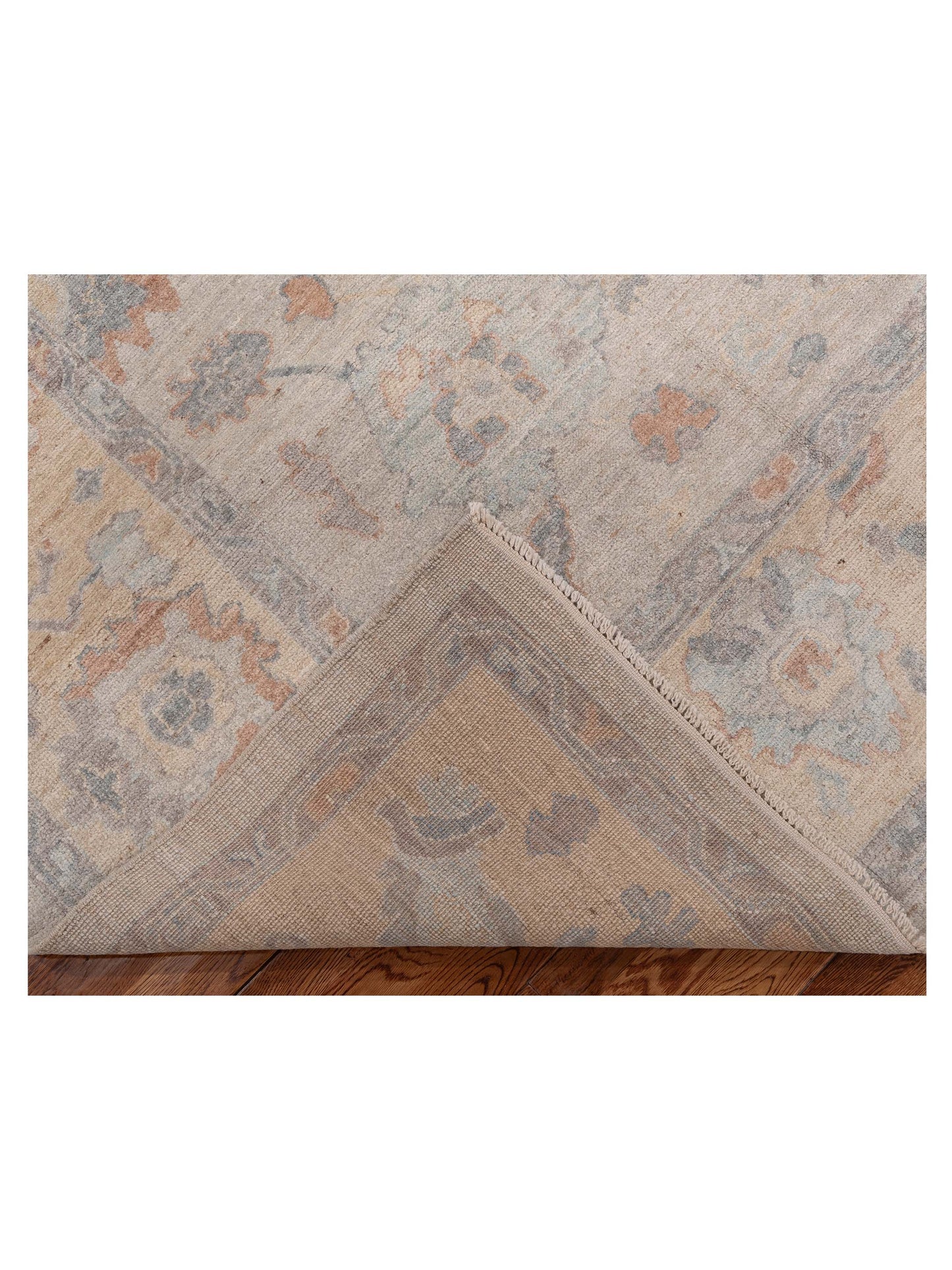 Anadol Oushak 154489 Light Gray Yellow 8.2x9.7 Hand Knotted Rug