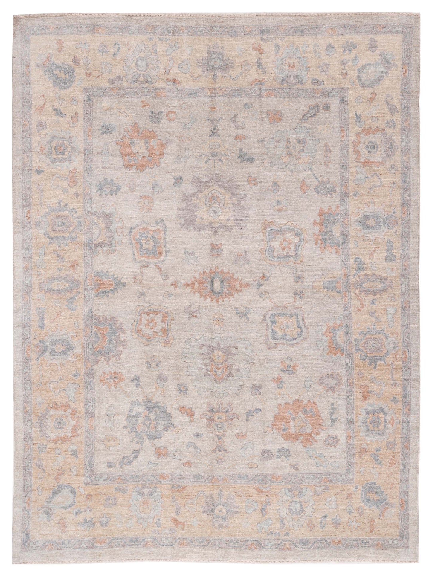 Pasha Anadol Oushak  Light Gray Yellow Traditional