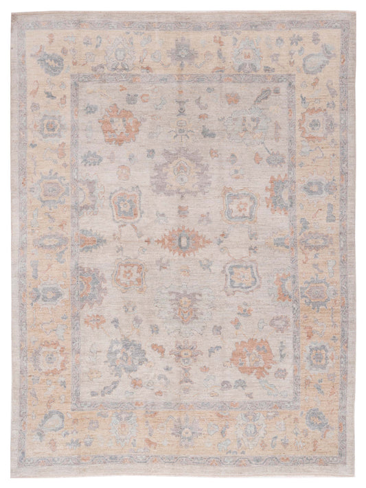 Pasha Anadol Oushak  Light Gray Yellow Traditional