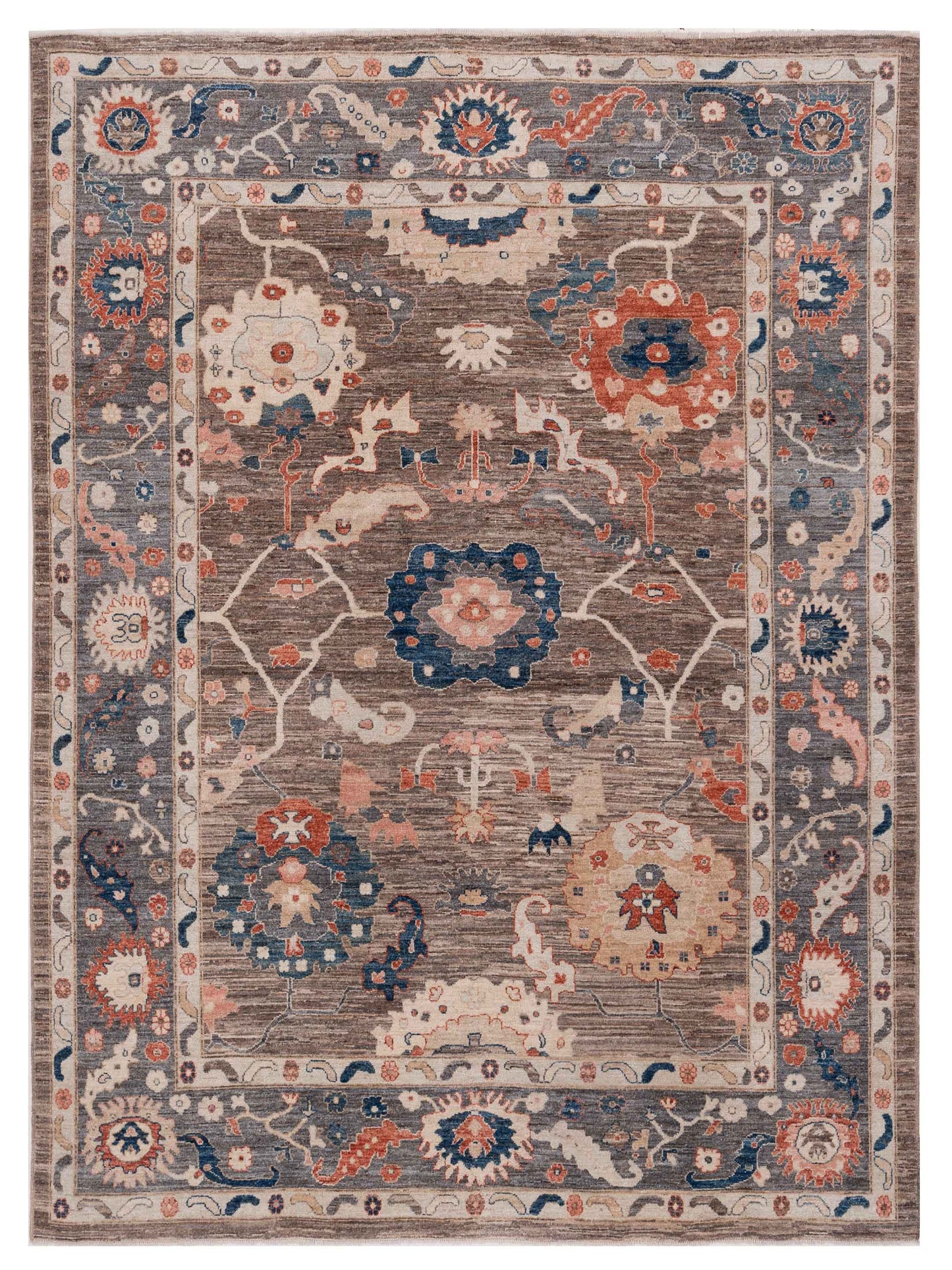 Pasha Anadol Oushak  Brown Gray Traditional