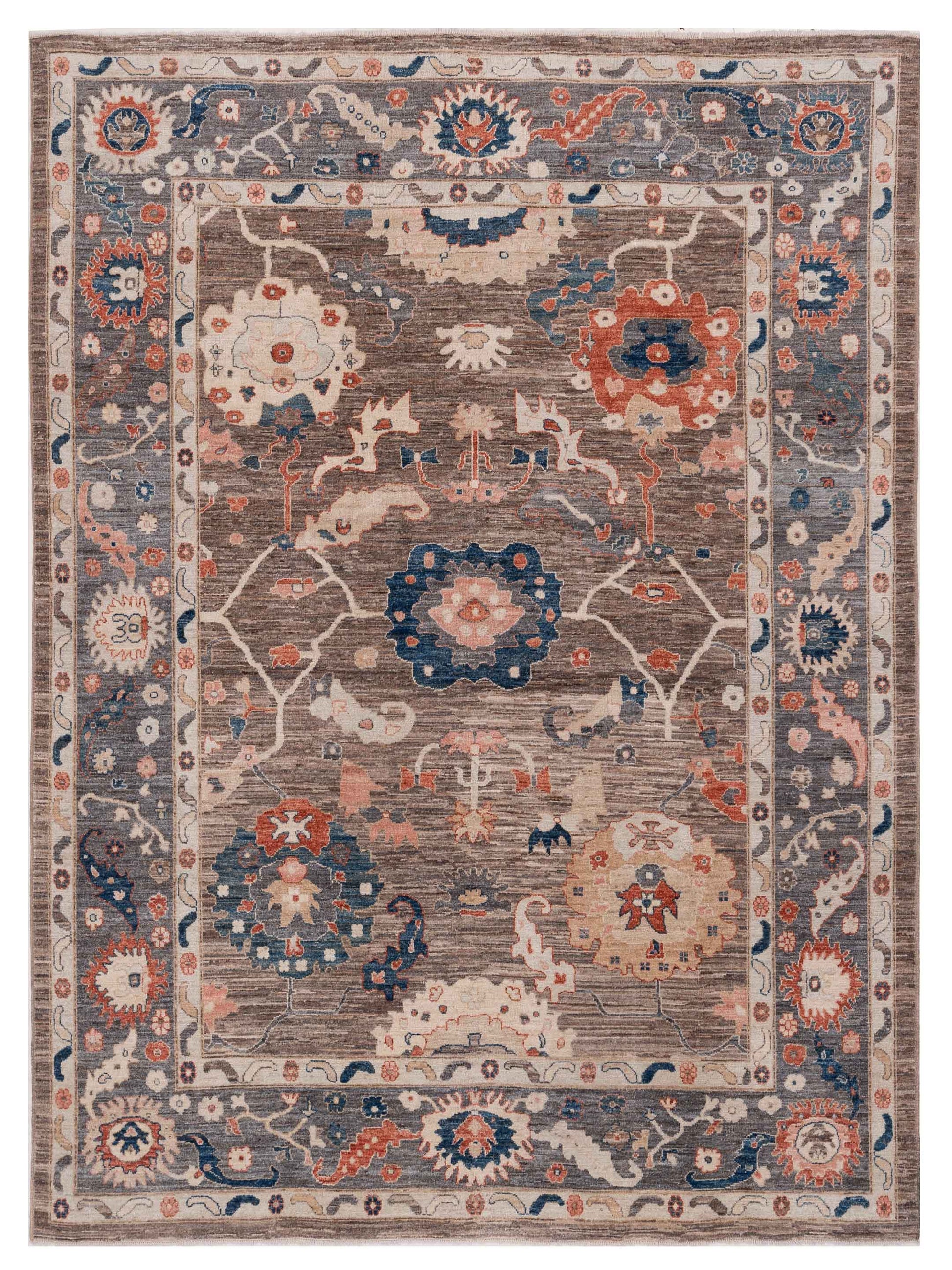 Pasha Anadol Oushak  Brown Gray Traditional