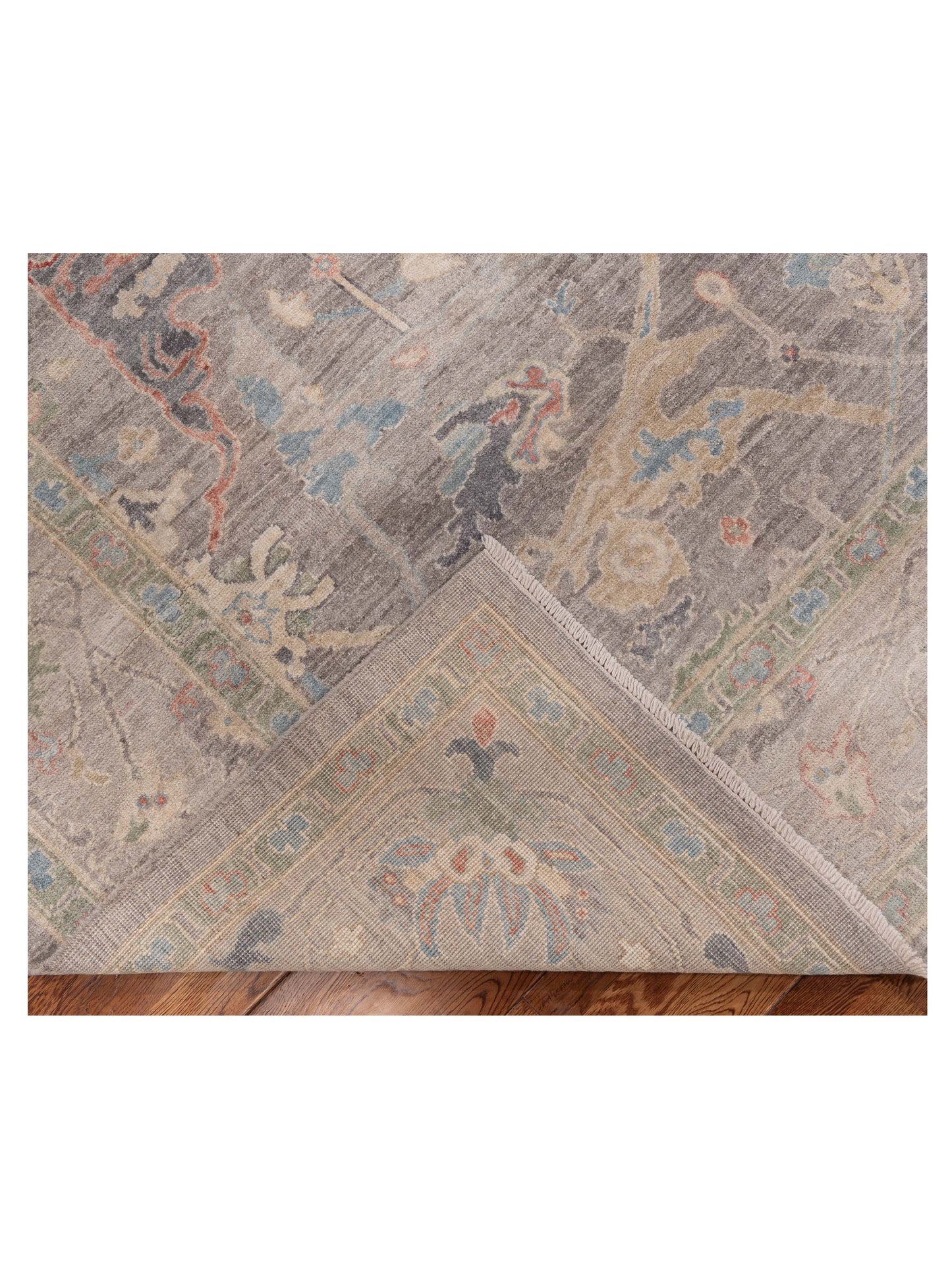 Anadol Oushak 154497 Gray Light Gray 8.3x8.3 Hand Knotted Rug