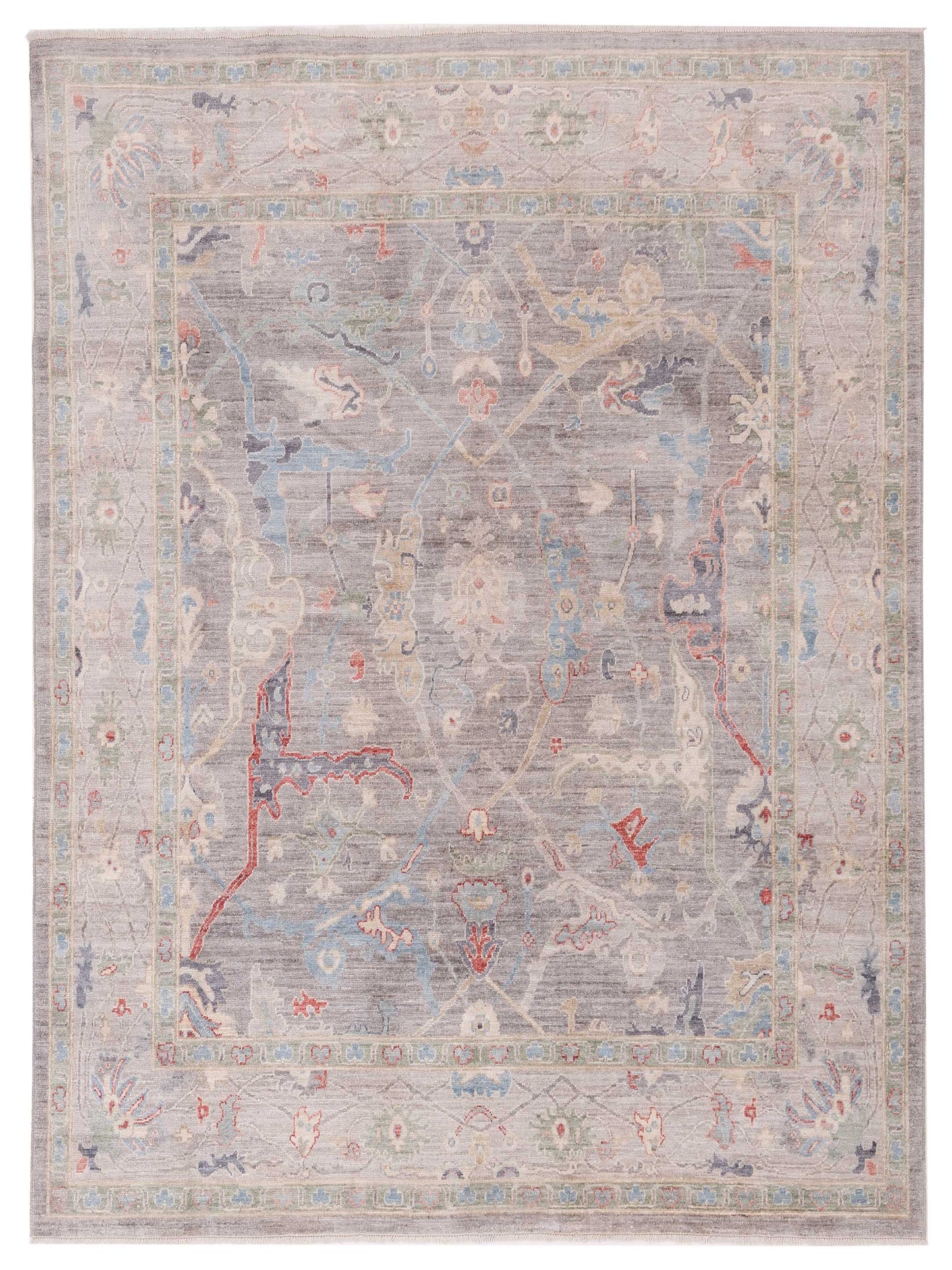 Pasha Anadol Oushak  Gray Light Gray Traditional