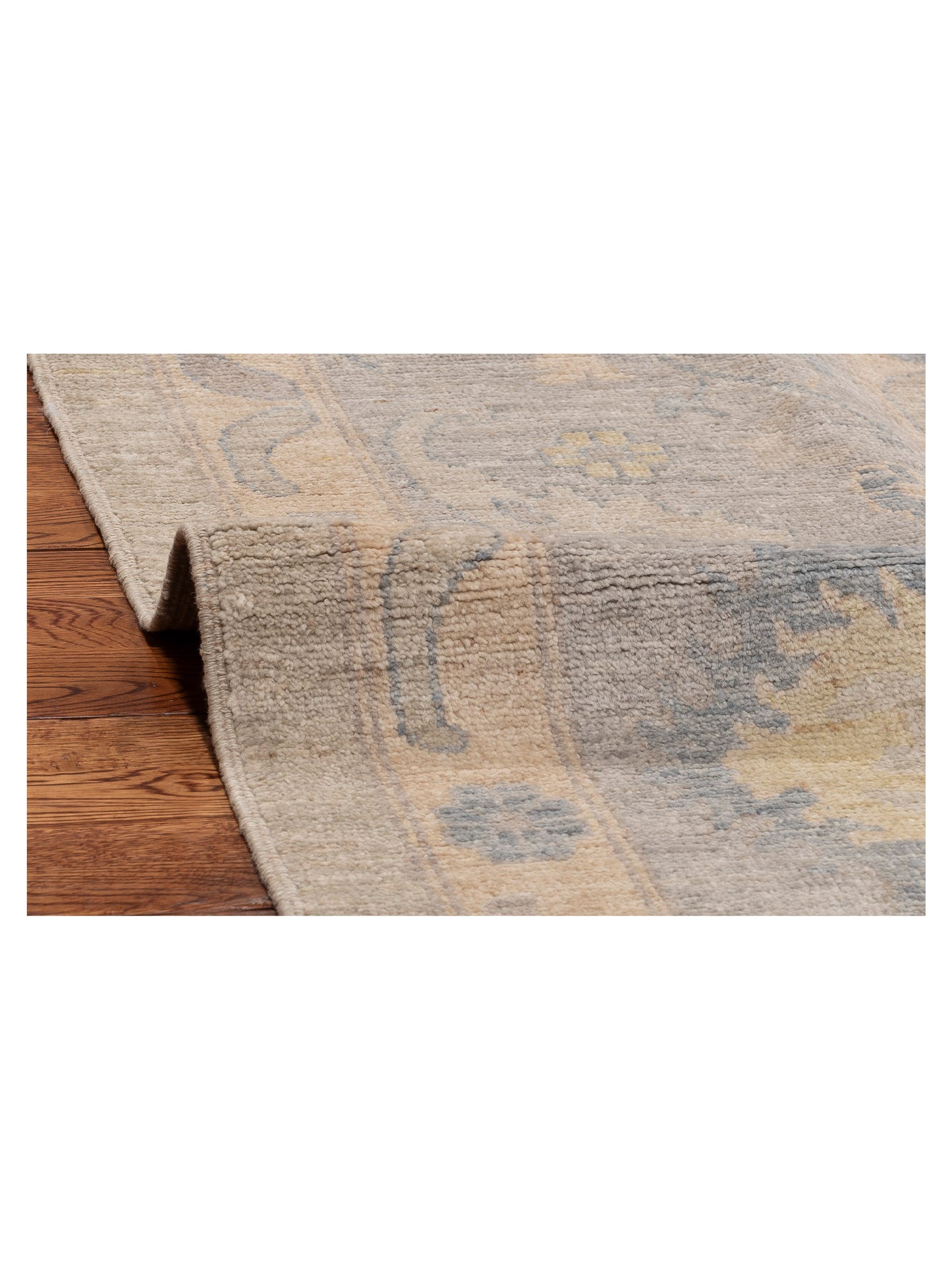 Anadol Oushak 154498 Light Blue Light Gray 9.7x13.7 Hand Knotted Rug