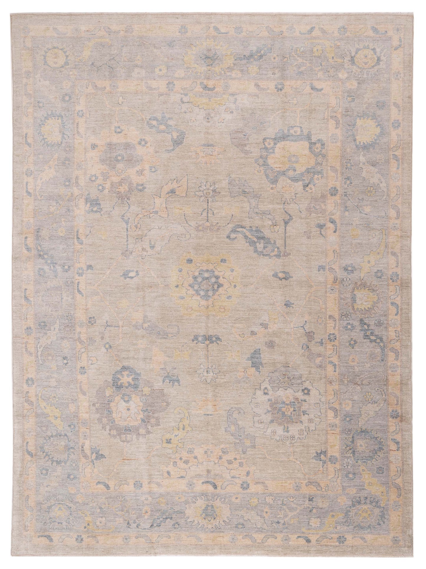 Pasha Anadol Oushak  Light Blue Light Gray Traditional