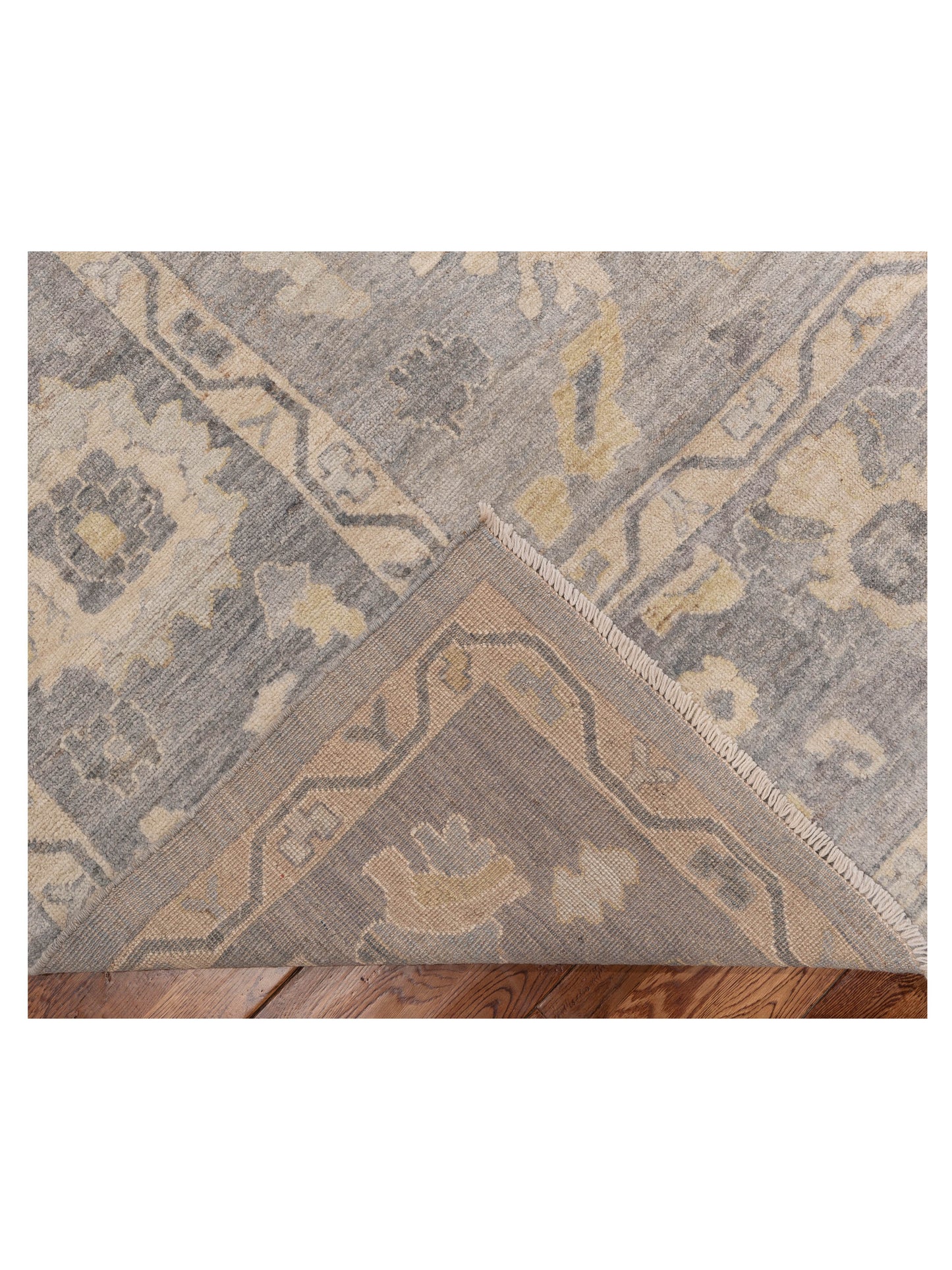 Anadol Oushak 154501 Gray Gray 10.2x13.8 Hand Knotted Rug