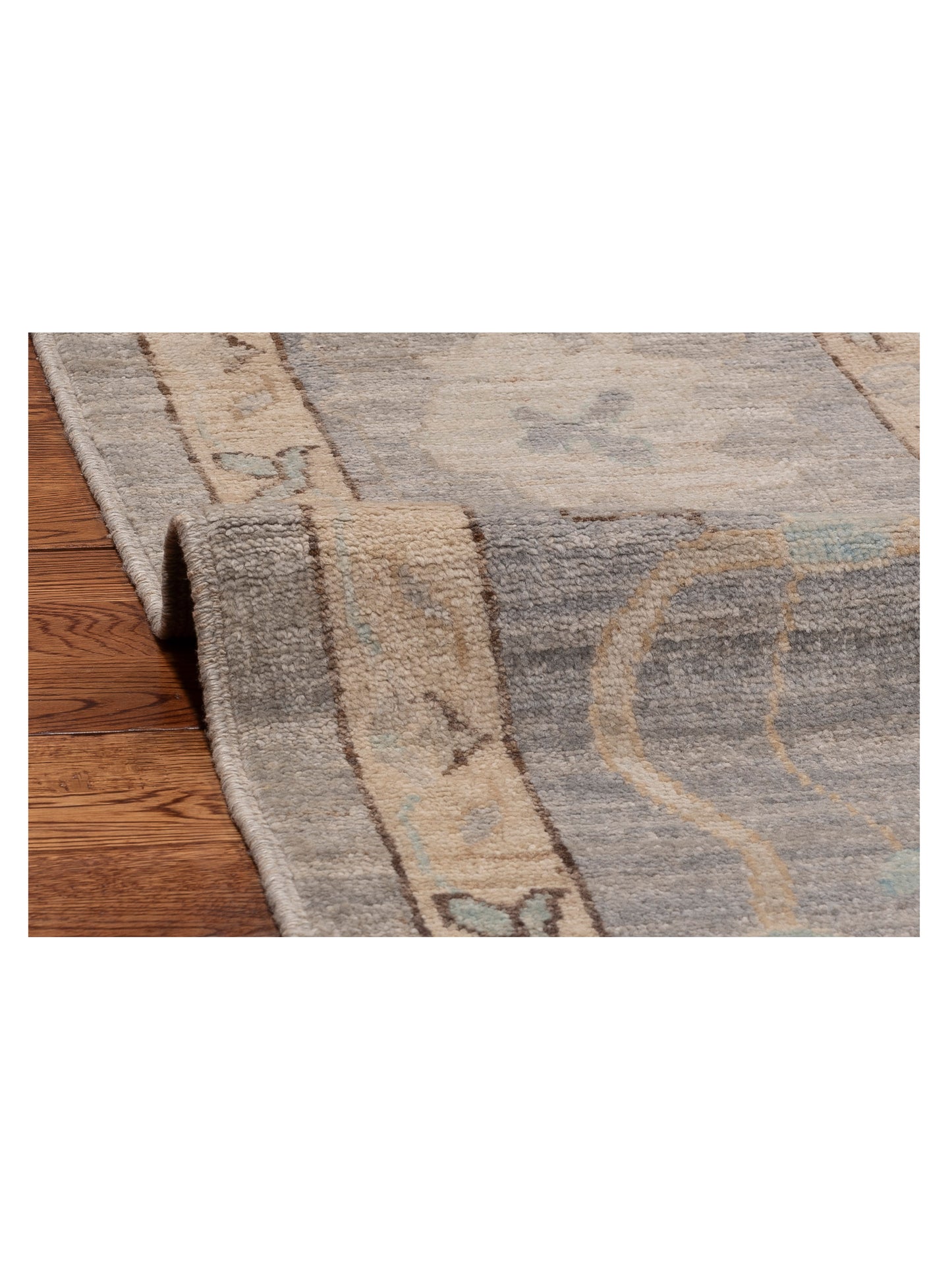 Anadol Oushak 154502 Gray Gray 9.2x12.1 Hand Knotted Rug