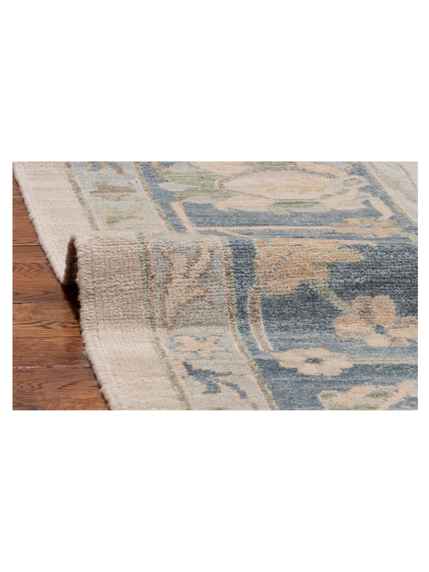 Anadol Oushak 154505 Light Gray Blue 10.1x10.5 Hand Knotted Rug