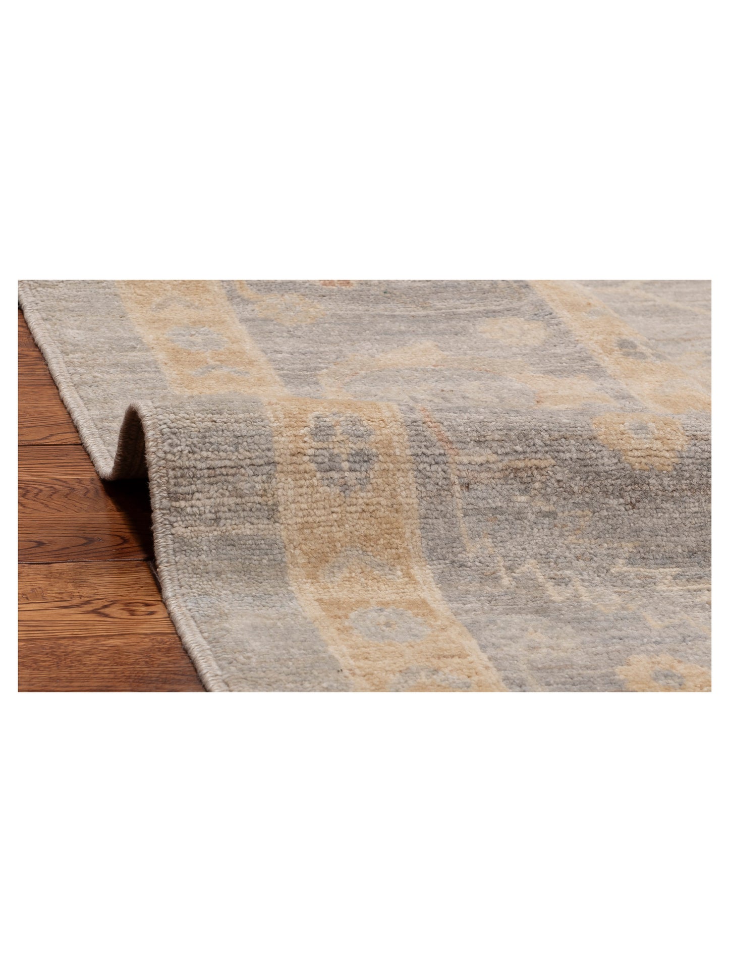 Anadol Oushak 154509 Light Gray Gray 10.1x13.5 Hand Knotted Rug