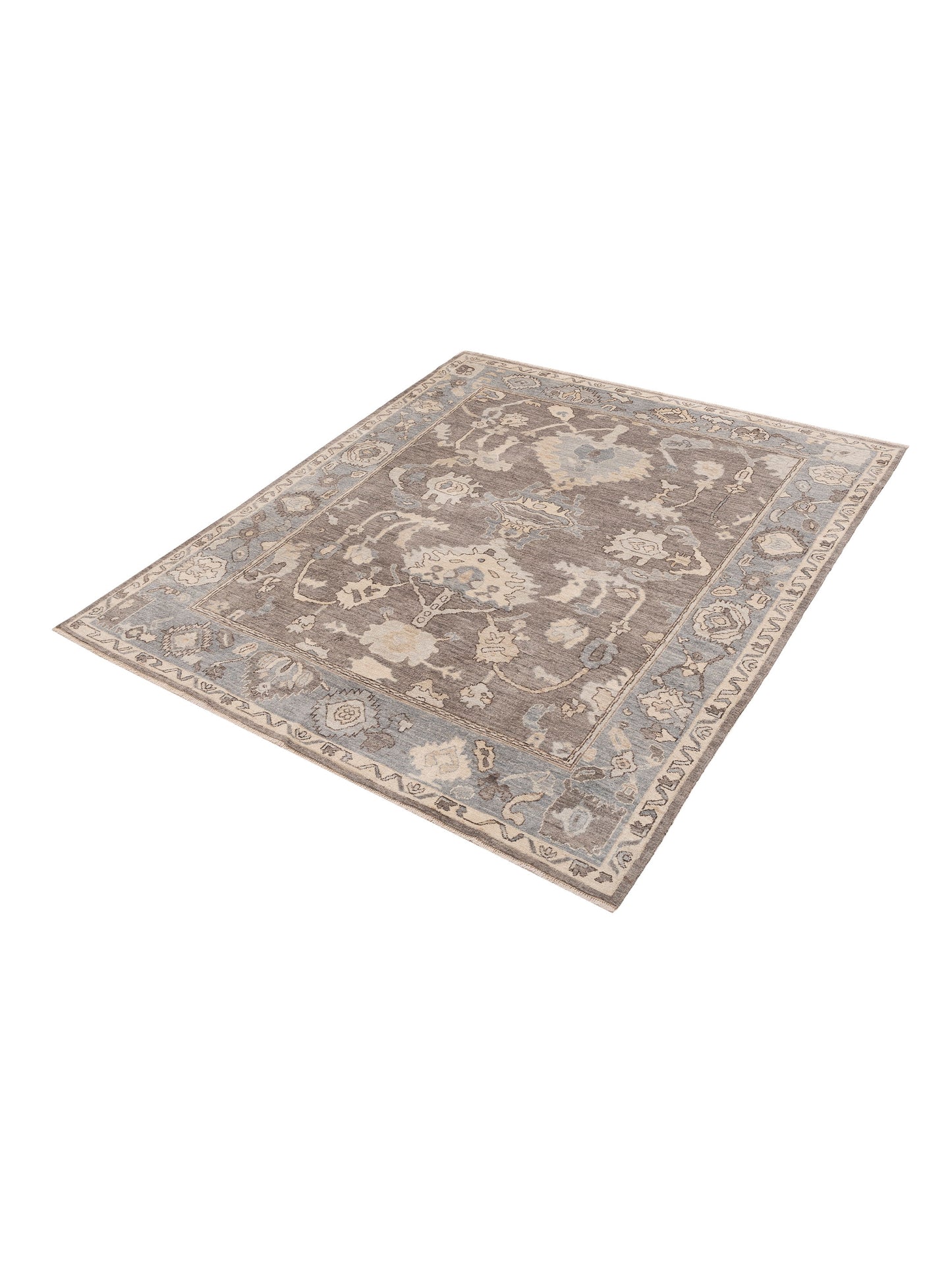 Anadol Oushak 154510 Gray Blue 8.4x9.9 Hand Knotted Rug