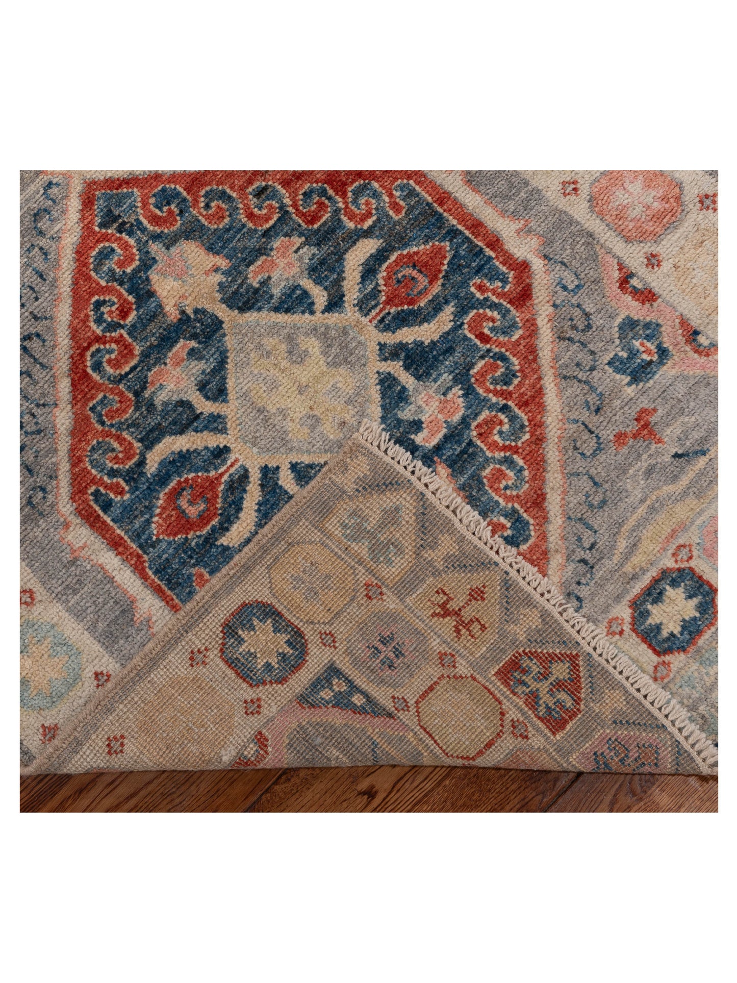 Anadol Oushak 154511 Gray Ivory 3x12.8 Hand Knotted Rug