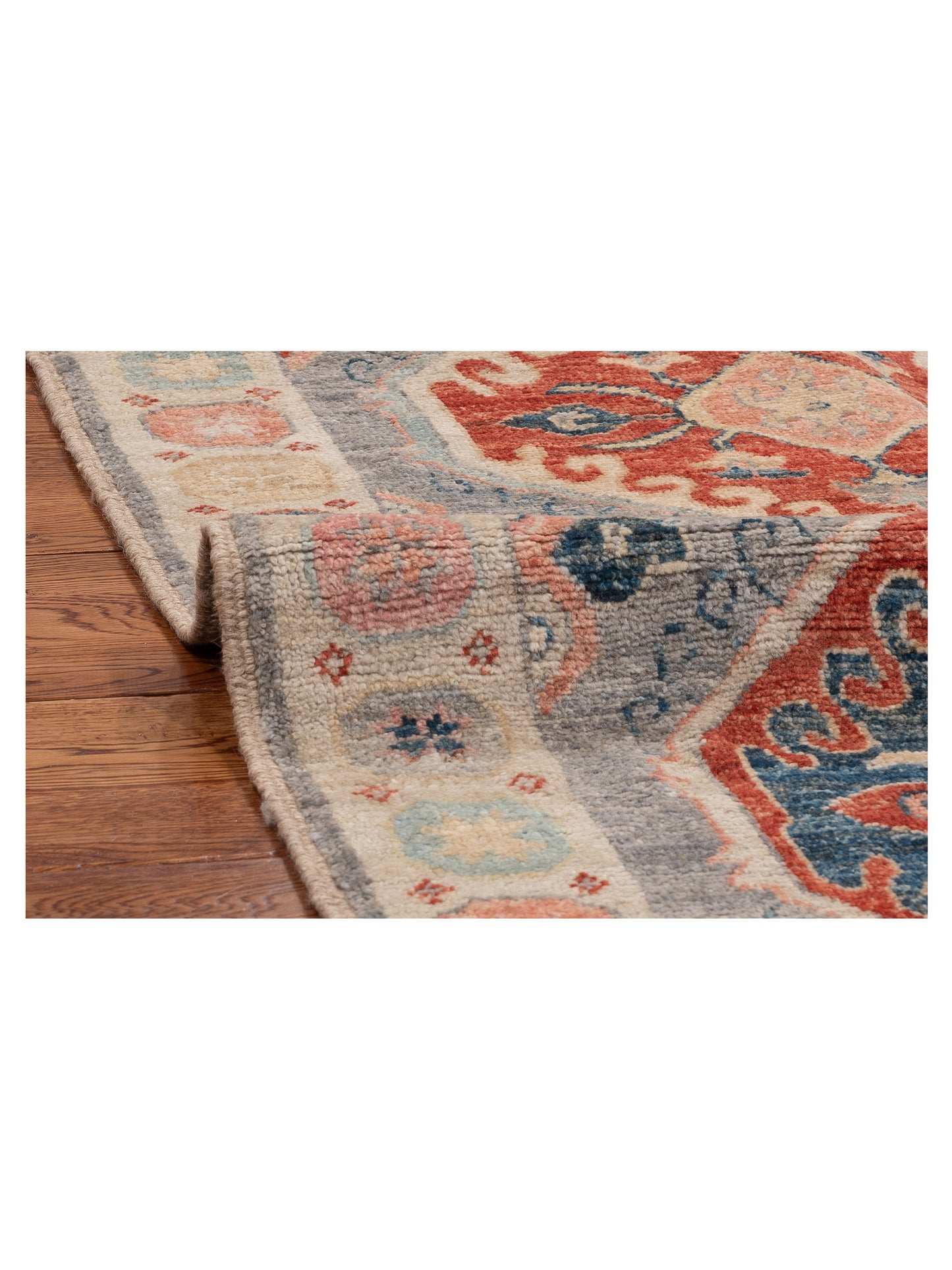 Anadol Oushak 154511 Gray Ivory 3x12.8 Hand Knotted Rug