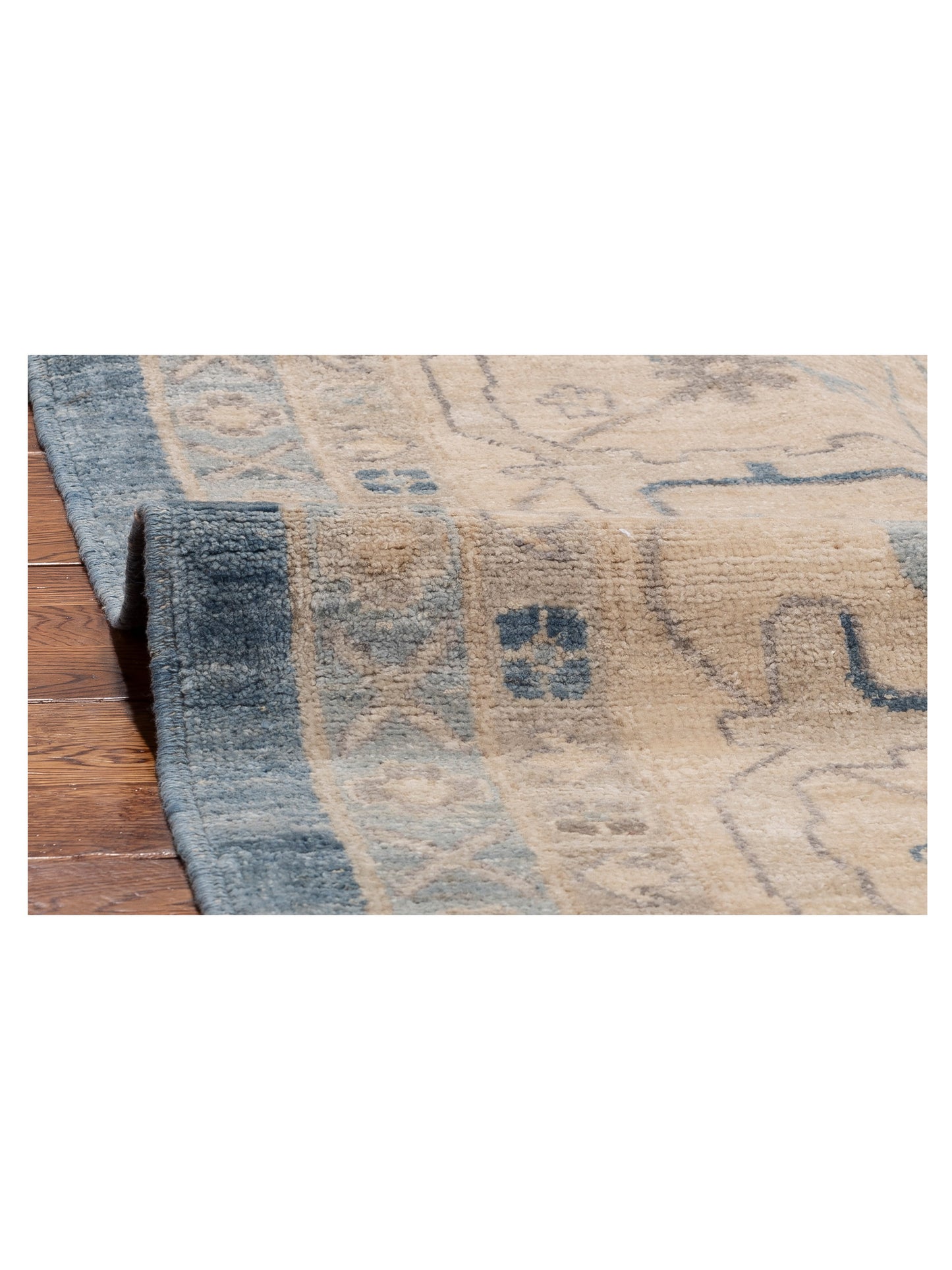 Anadol Oushak 154512 Blue Ivory 11.9x15 Hand Knotted Rug