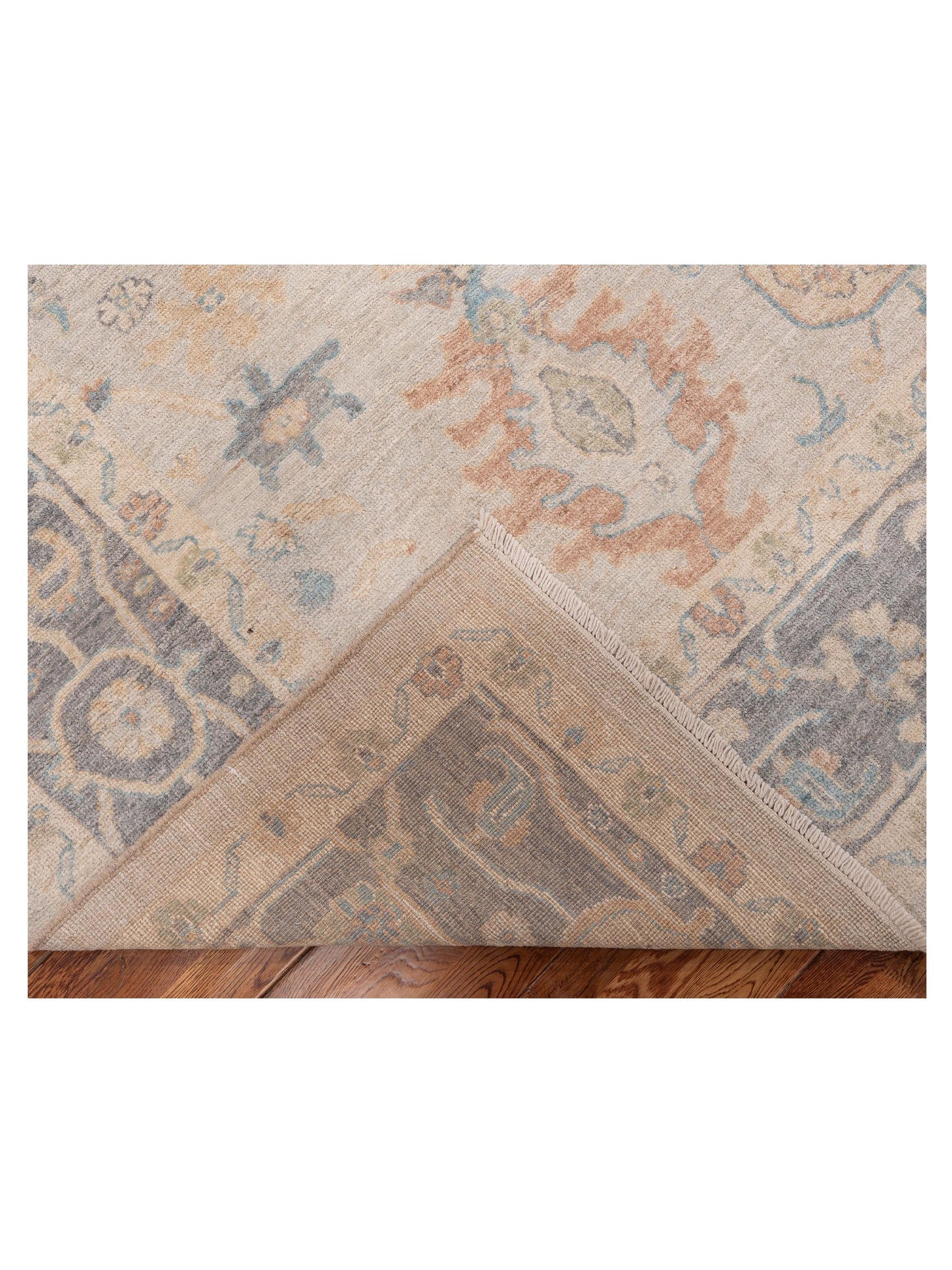 Anadol Oushak 154513 Light Blue Gray 8.6x9.9 Hand Knotted Rug