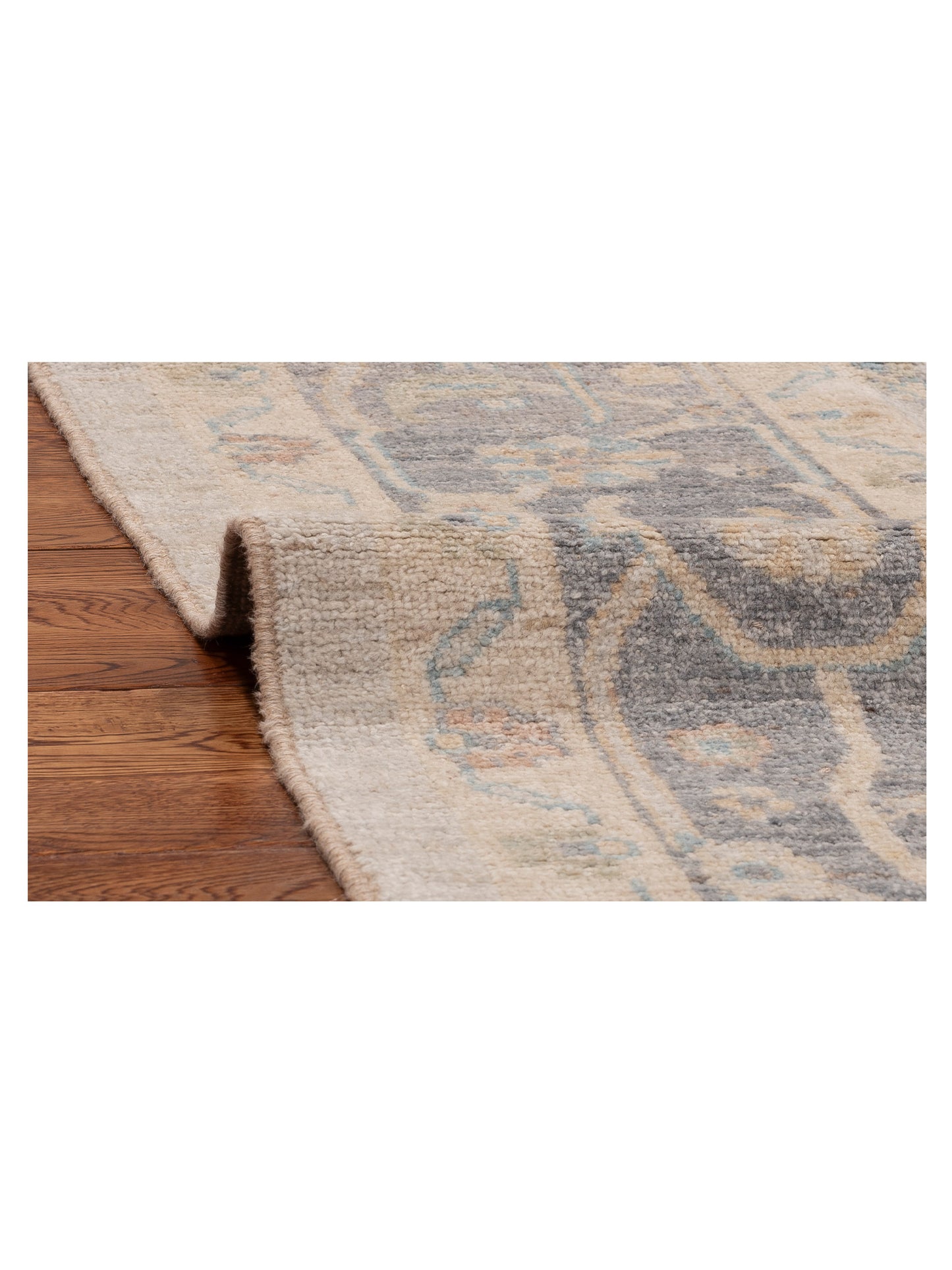 Anadol Oushak 154513 Light Blue Gray 8.6x9.9 Hand Knotted Rug
