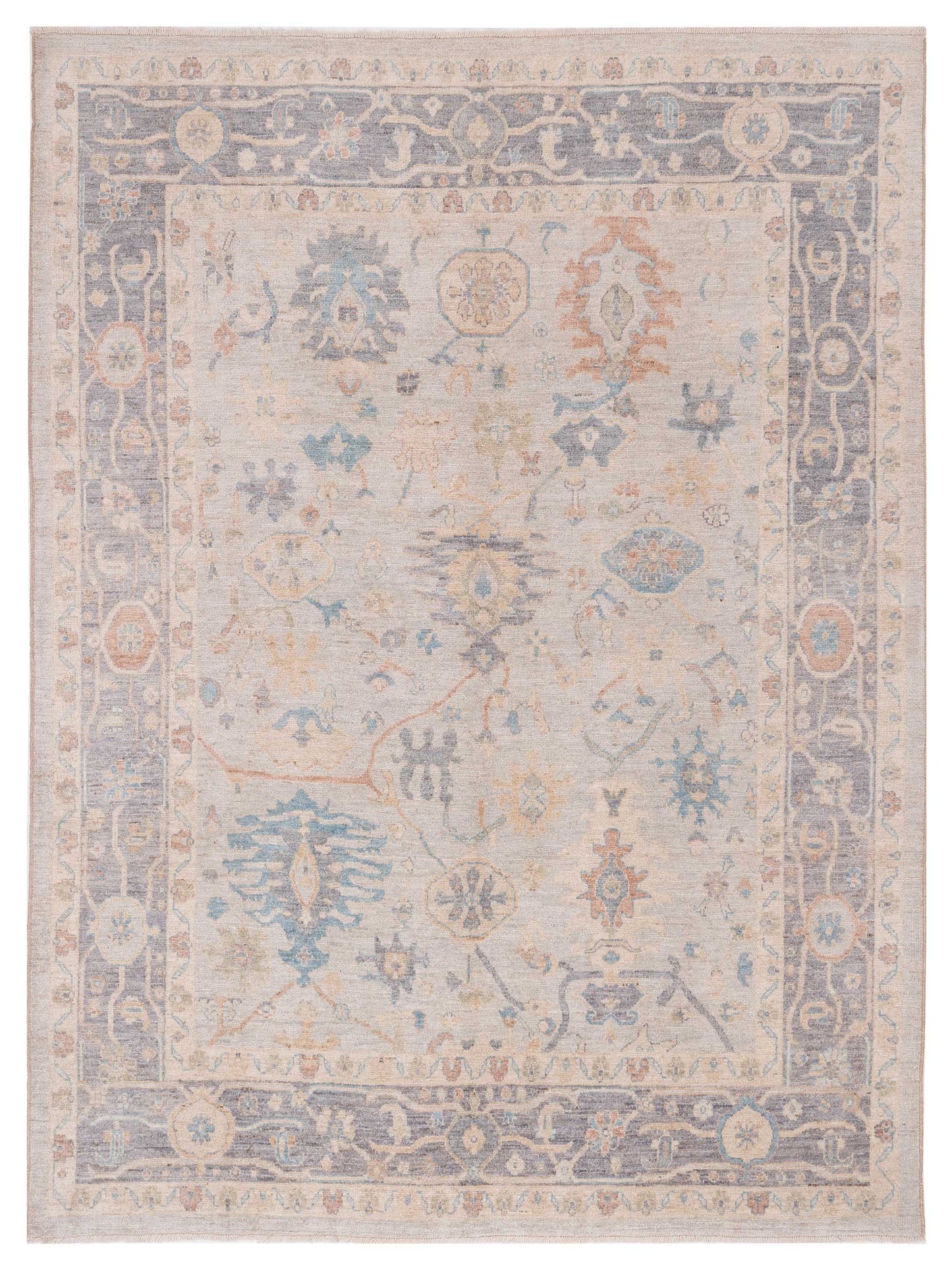 Pasha Anadol Oushak  Light Blue Gray Traditional