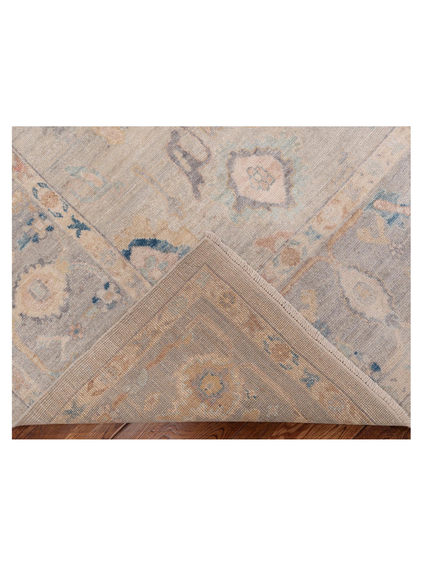 Anadol Oushak 154517 Light Gray Light Gray 8.3x10.1 Hand Knotted Rug