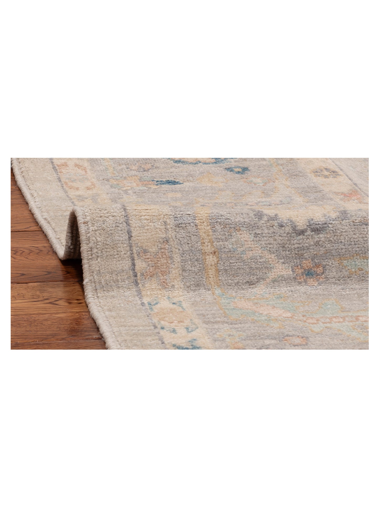 Anadol Oushak 154517 Light Gray Light Gray 8.3x10.1 Hand Knotted Rug