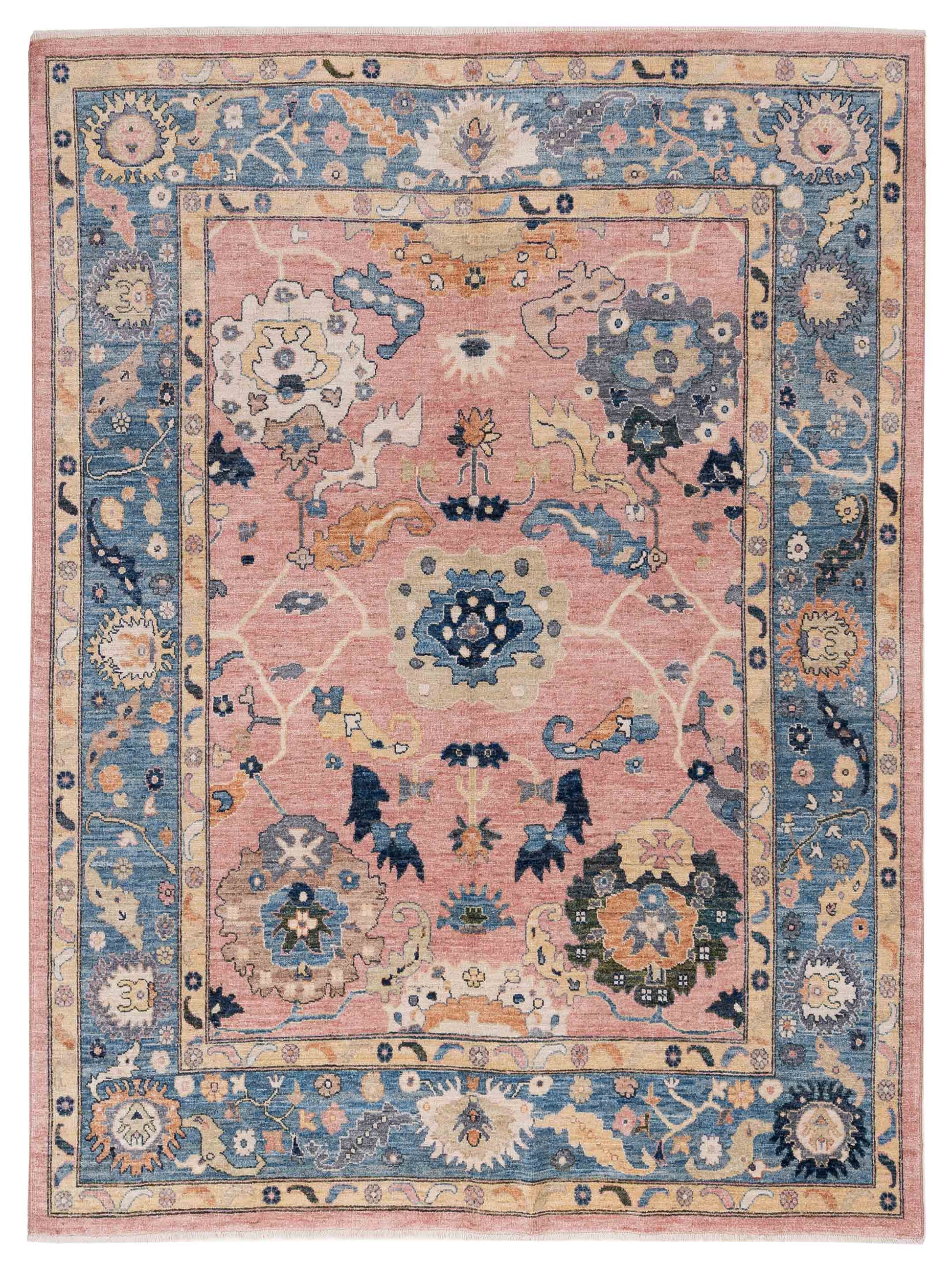 Pasha Anadol Oushak  Pink Blue Traditional