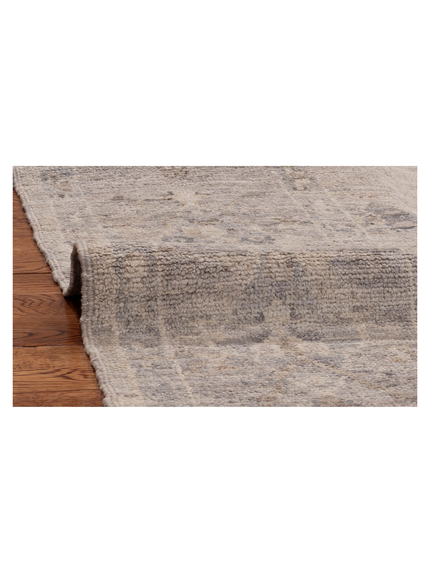 Angora Oushak 154520 Silver Gray 7.9x9.6 Hand Knotted Rug