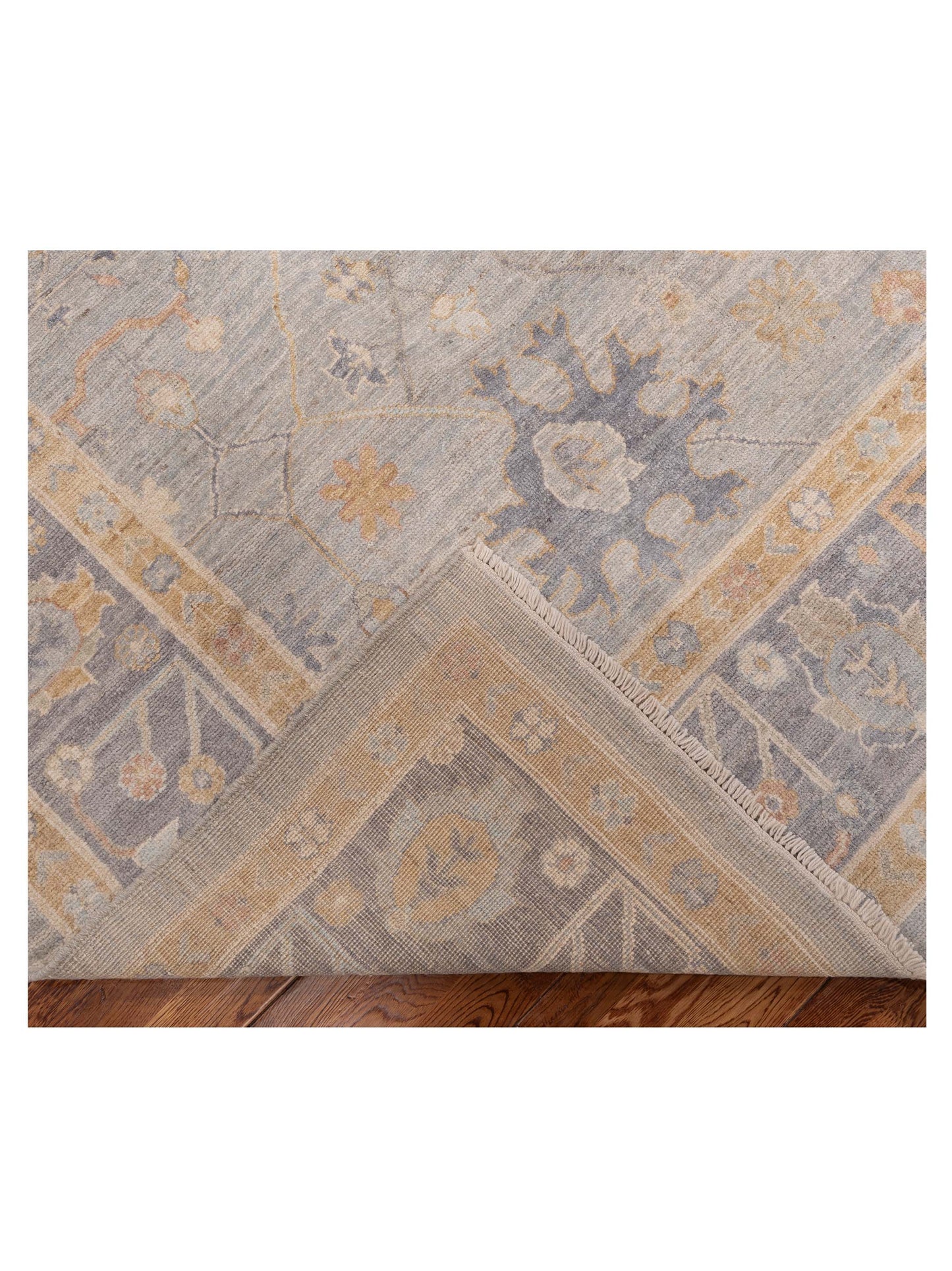 Anadol Oushak 154521 Light Gray Gray 8.4x10 Hand Knotted Rug
