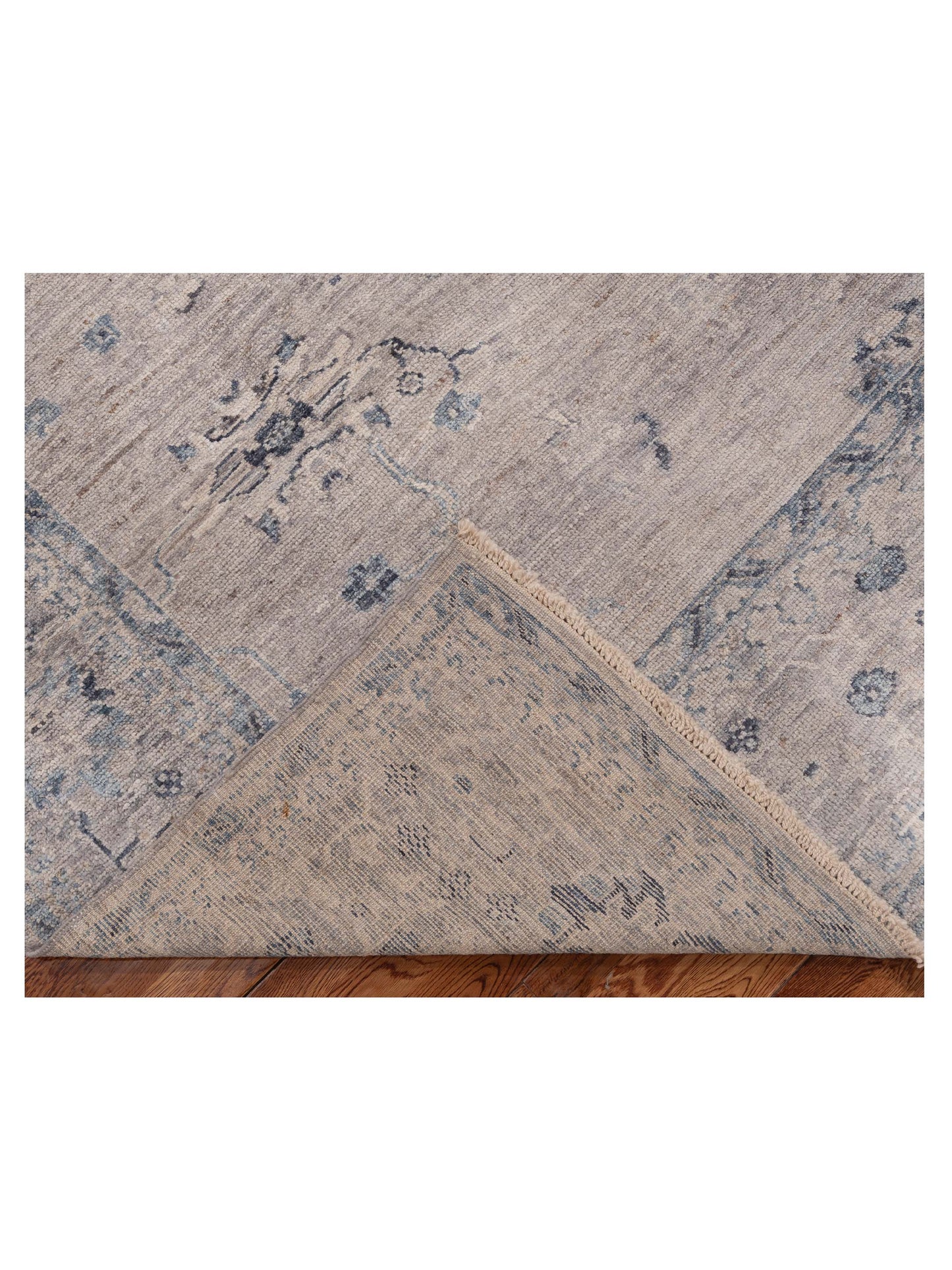Angora Oushak 154526 Gray Gray 8.1x9.8 Hand Knotted Rug