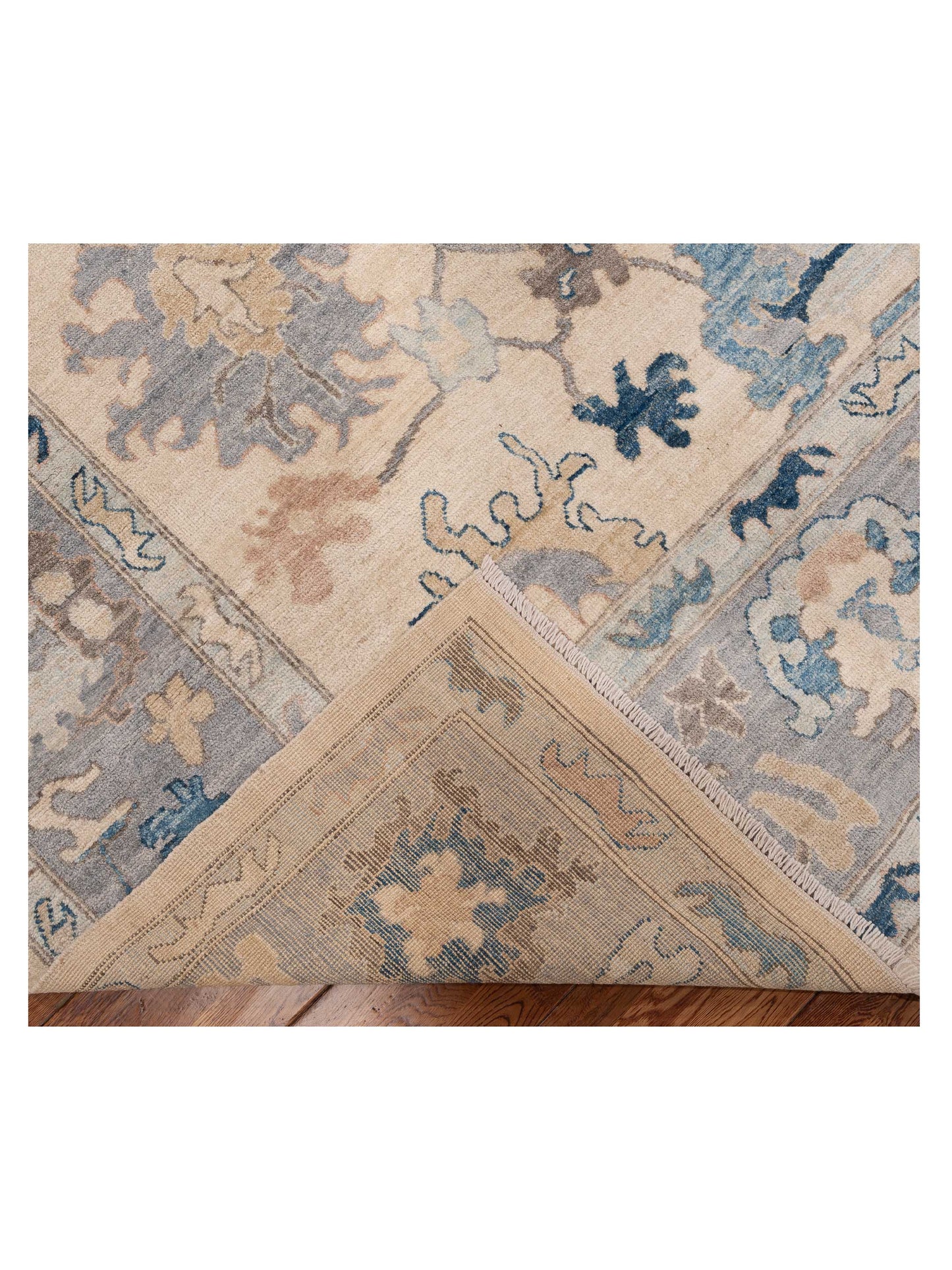 Anadol Oushak 154530 Ivory Gray 9.1x11.8 Hand Knotted Rug