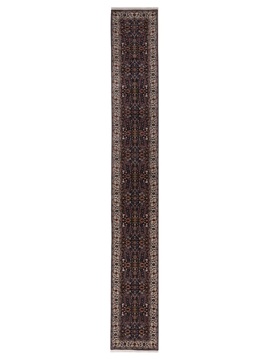 Pasha Hereke  Navy Blue Ivory Transitional