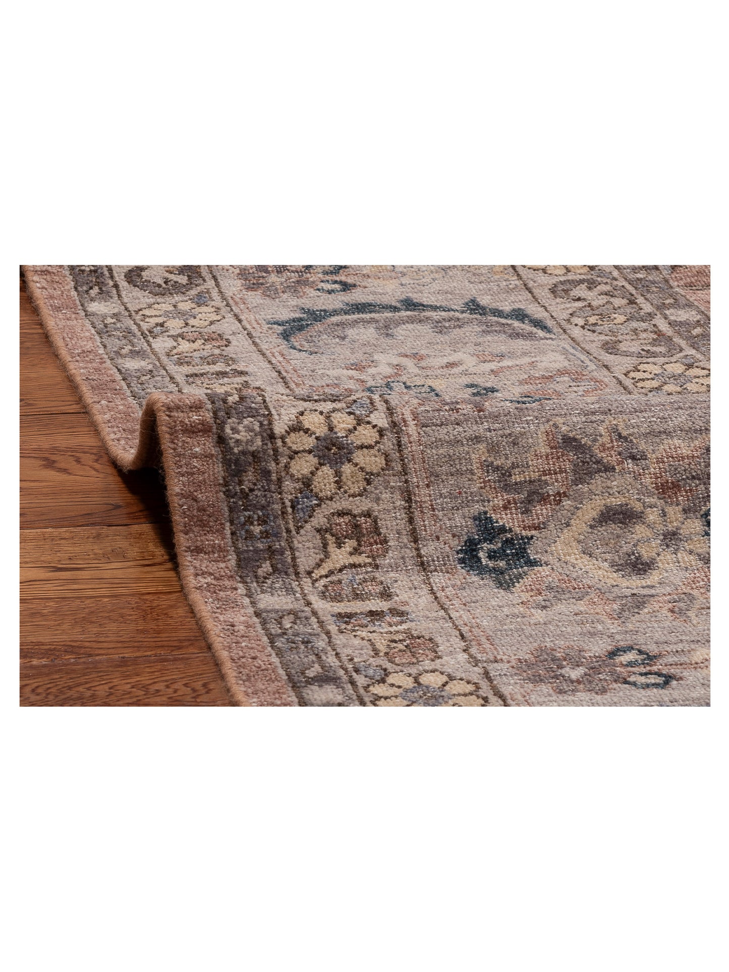 Vintage Revival 154571 Brown Silver 9x12 Hand Knotted Rug