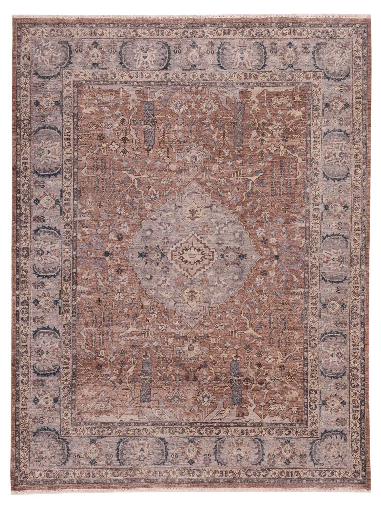 Rajpur Vintage Revival  Brown Silver Traditional