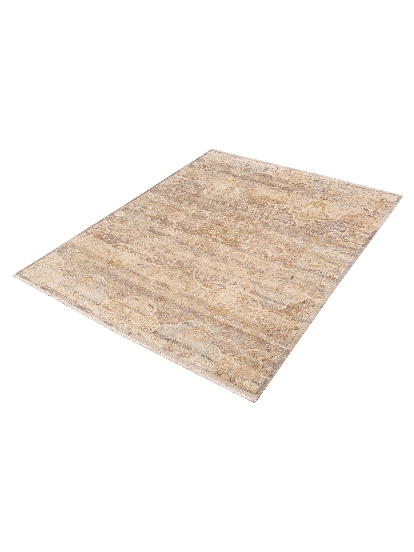 Imperial Silk 154575 Brown Gold 8x10 Hand Knotted Rug
