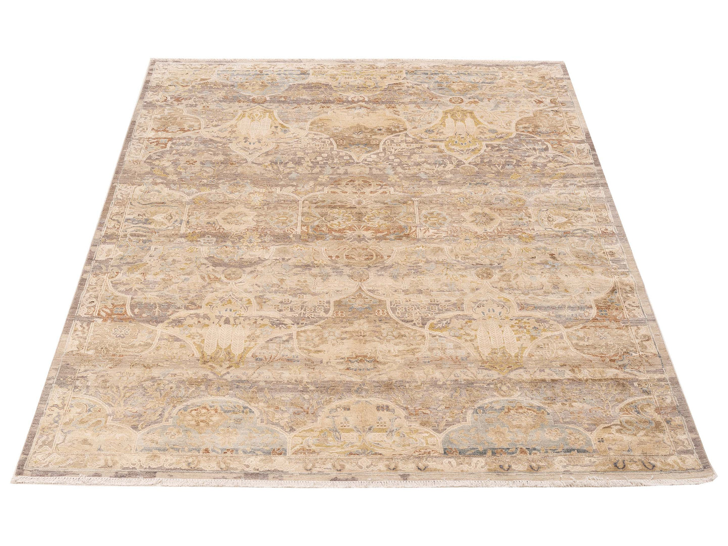 Imperial Silk 154575 Brown Gold 8x10 Hand Knotted Rug