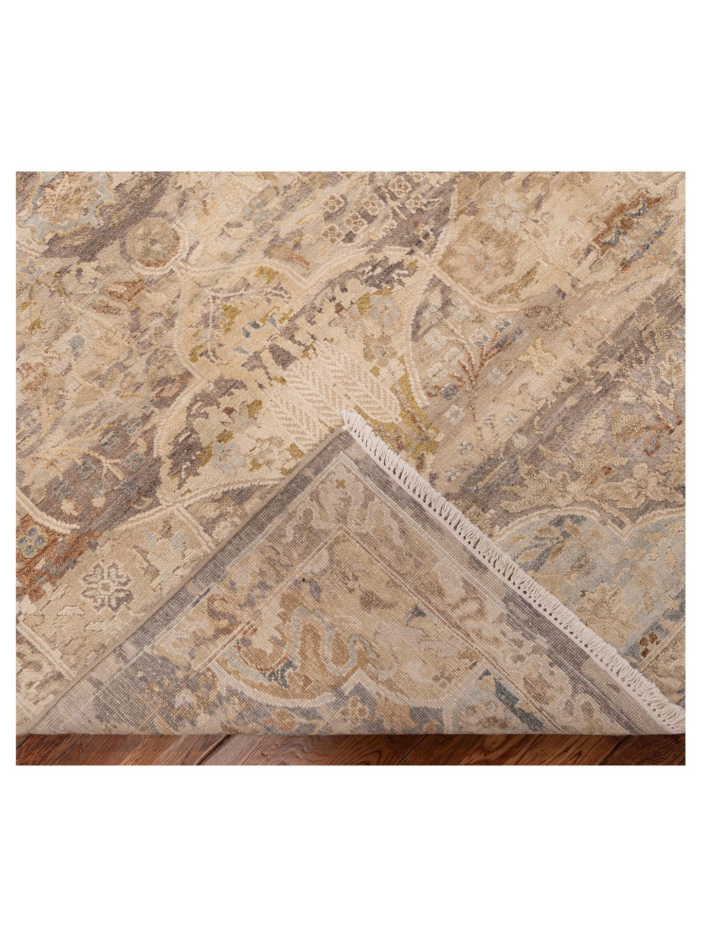 Imperial Silk 154575 Brown Gold 8x10 Hand Knotted Rug