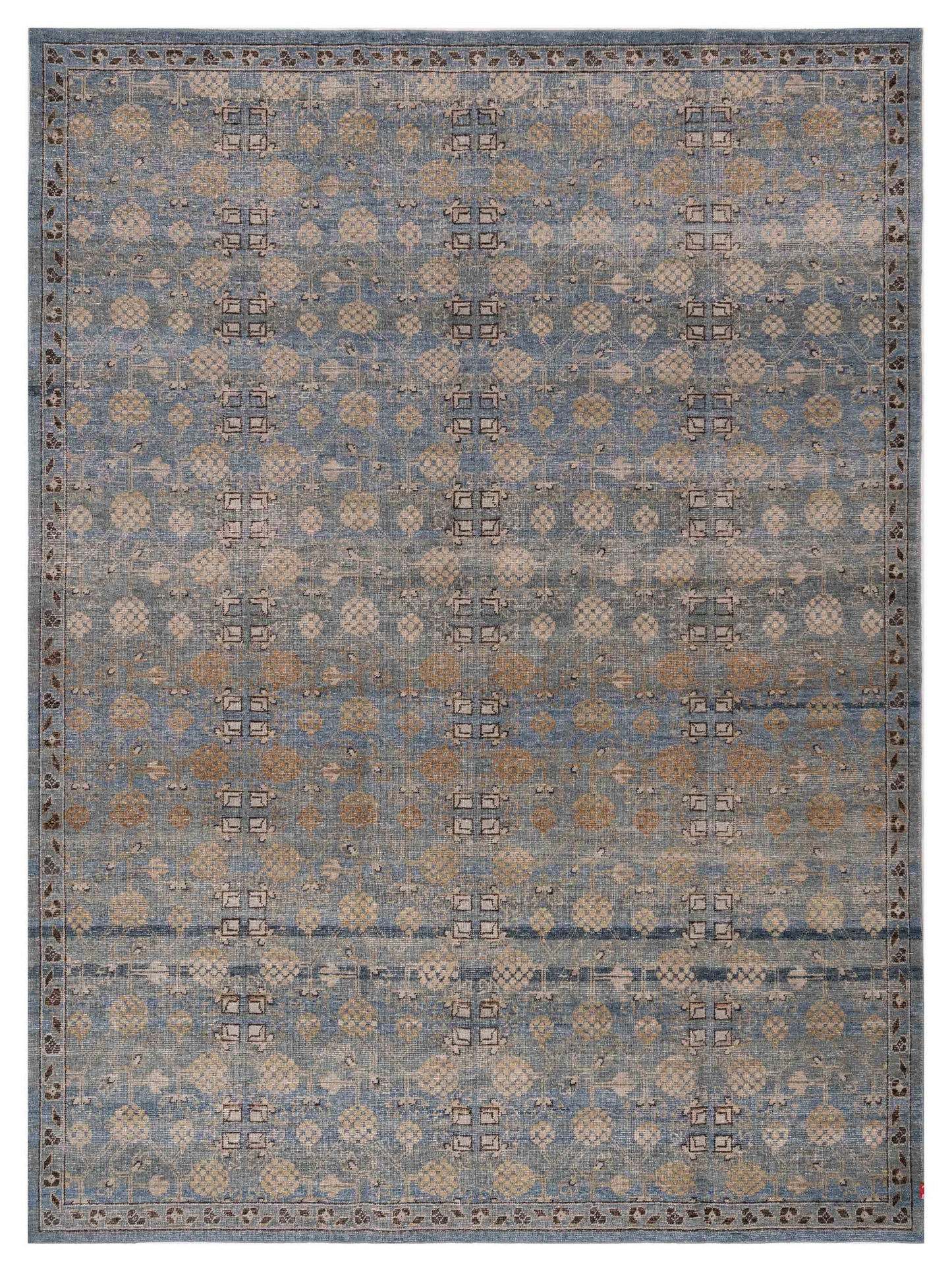 Aurore 154591 Beige Brown 9x12 Hand Knotted Rug