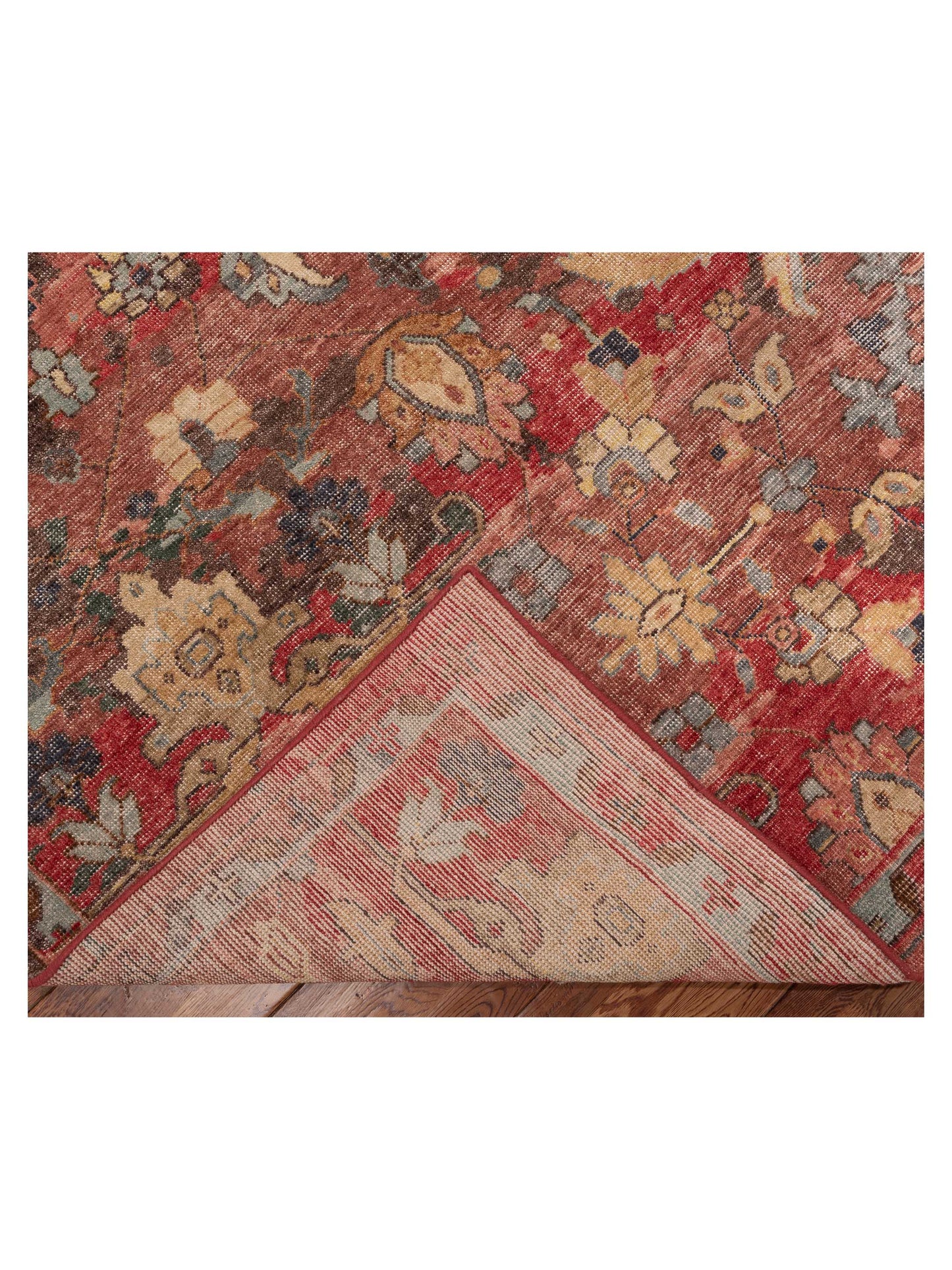 Aurore 154593 Red Brown 9x12 Hand Knotted Rug