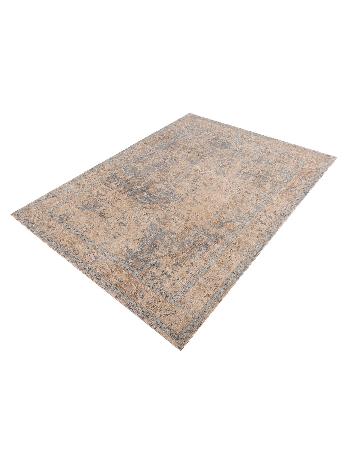 Aurore 154599 Gray Beige 9x12 Hand Knotted Rug