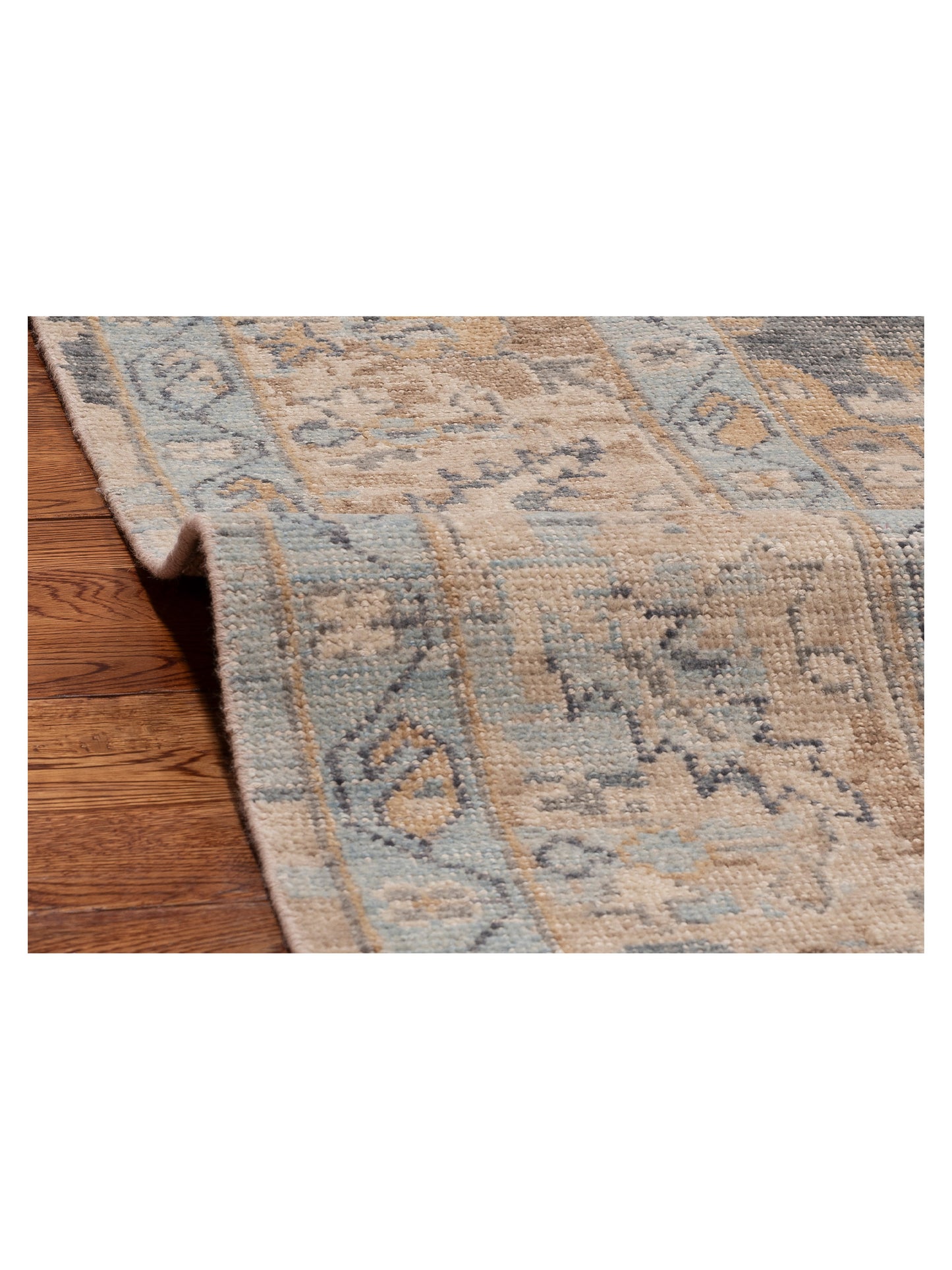 Aurore 154599 Gray Beige 9x12 Hand Knotted Rug