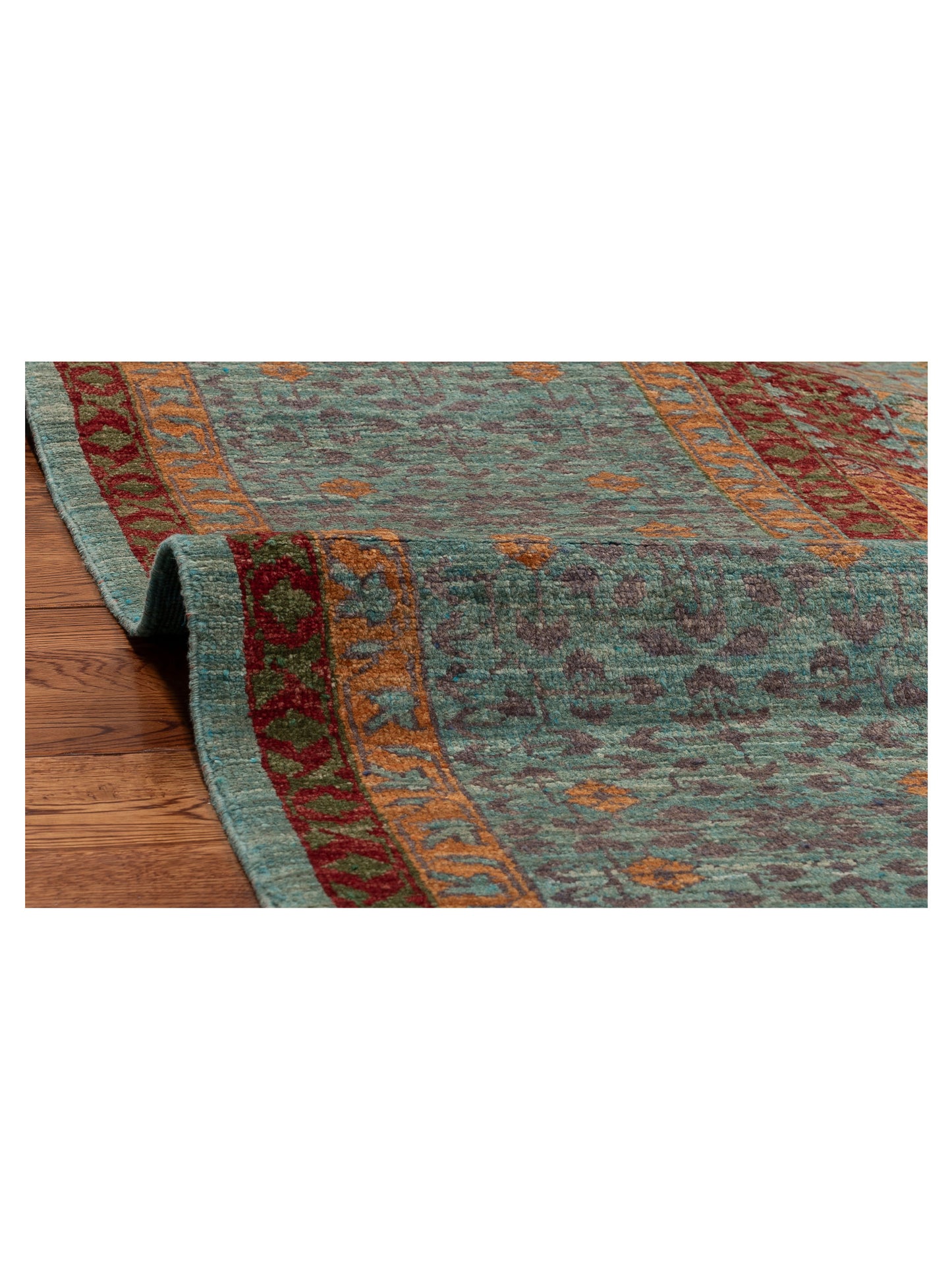 Super Mamluk 154623 Blue Blue 9x11.9 Hand Knotted Rug