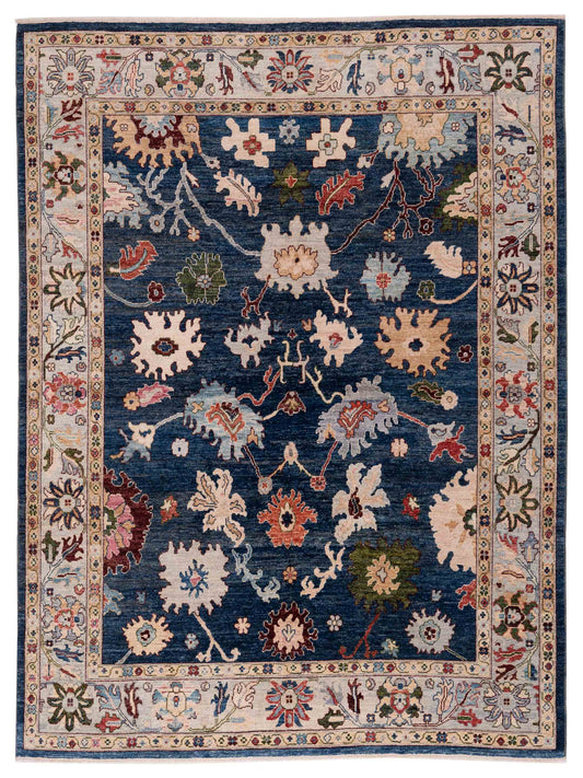 Pasha Anadol Oushak  Blue Silver Traditional