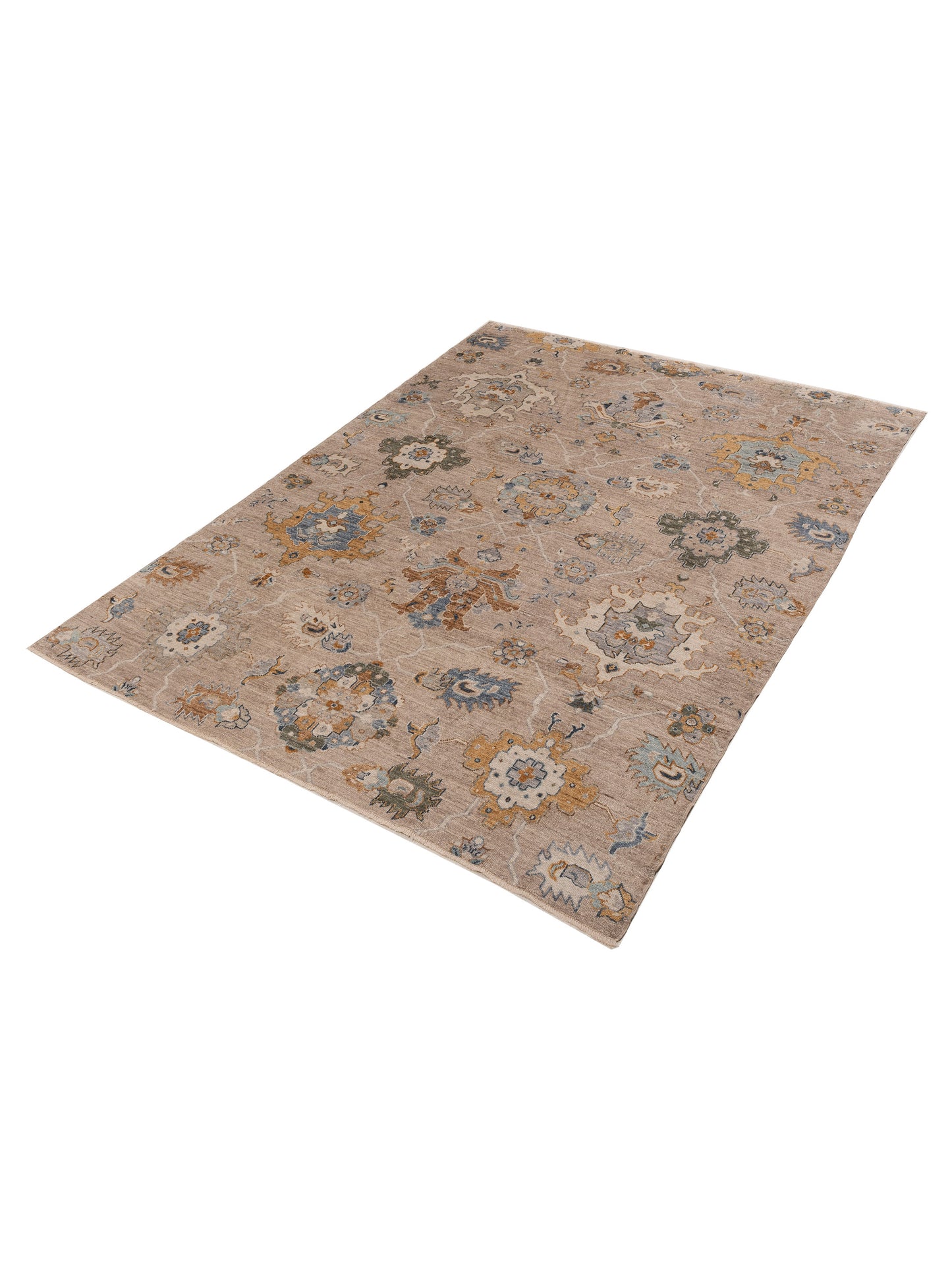 Angora Oushak 154668 Brown Brown 8.10x11.2 Hand Knotted Rug