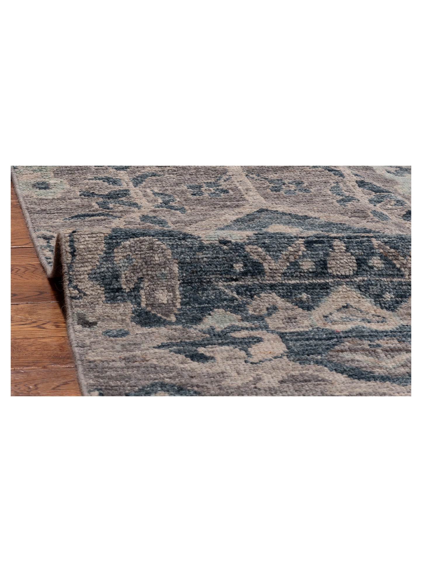 Angora Oushak 154669 Gray Gray 11x14.11 Hand Knotted Rug