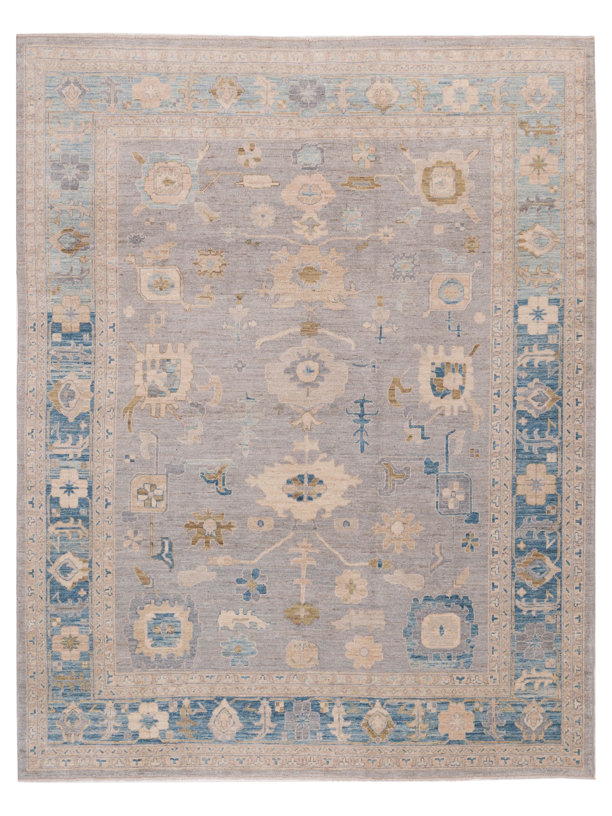 Pasha Anadol Oushak  Gray Blue Traditional