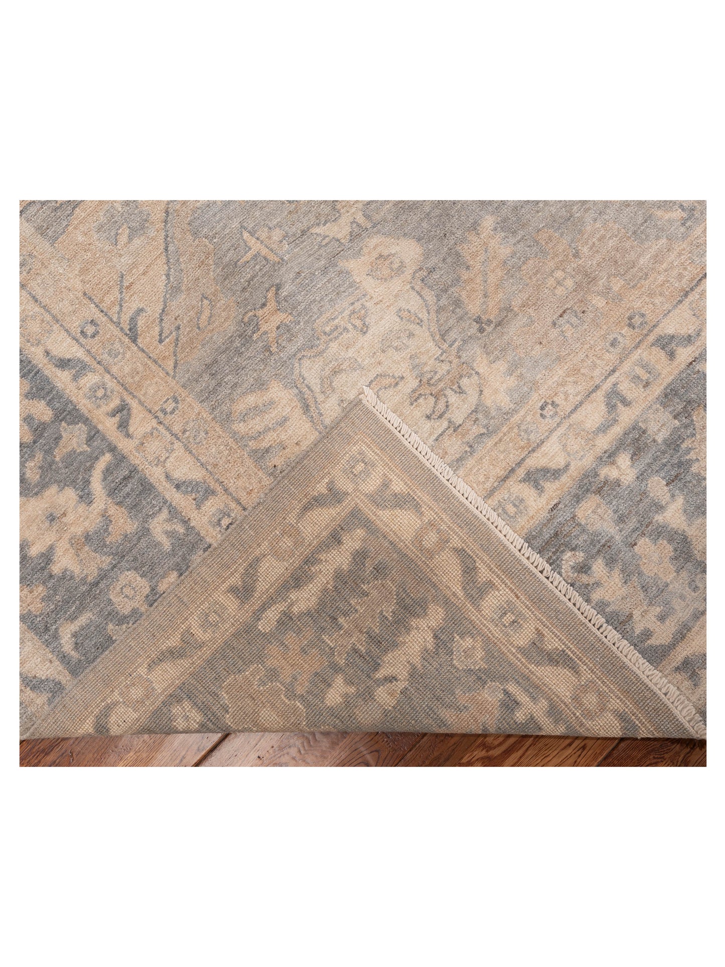 Anadol Oushak 154675 Silver Gray 8.11x12 Hand Knotted Rug
