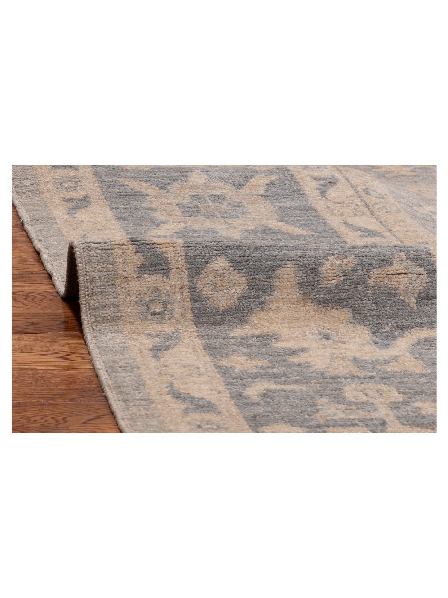 Anadol Oushak 154675 Silver Gray 8.11x12 Hand Knotted Rug