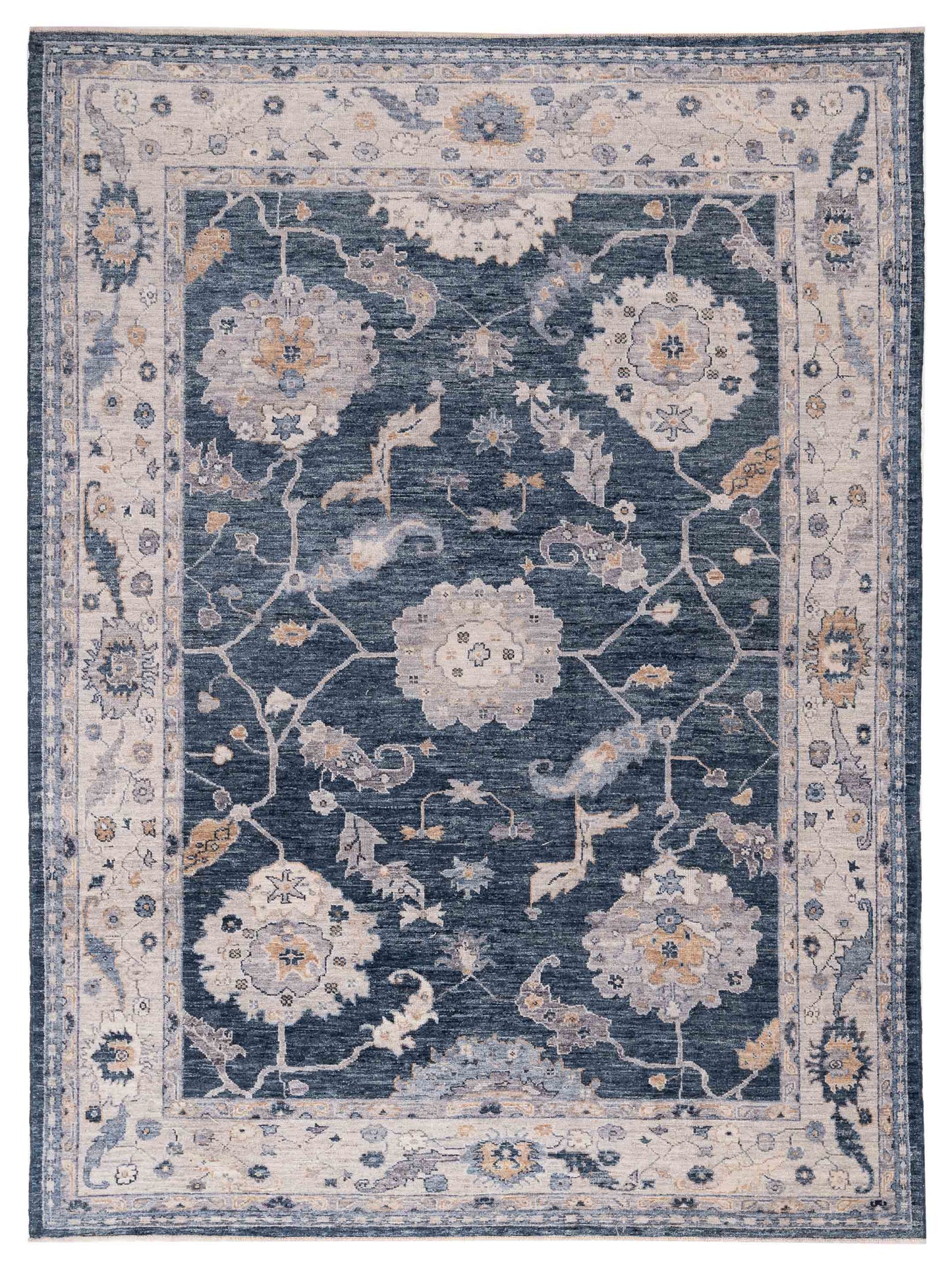 Anadol Angora Oushak  Blue Ivory Traditional