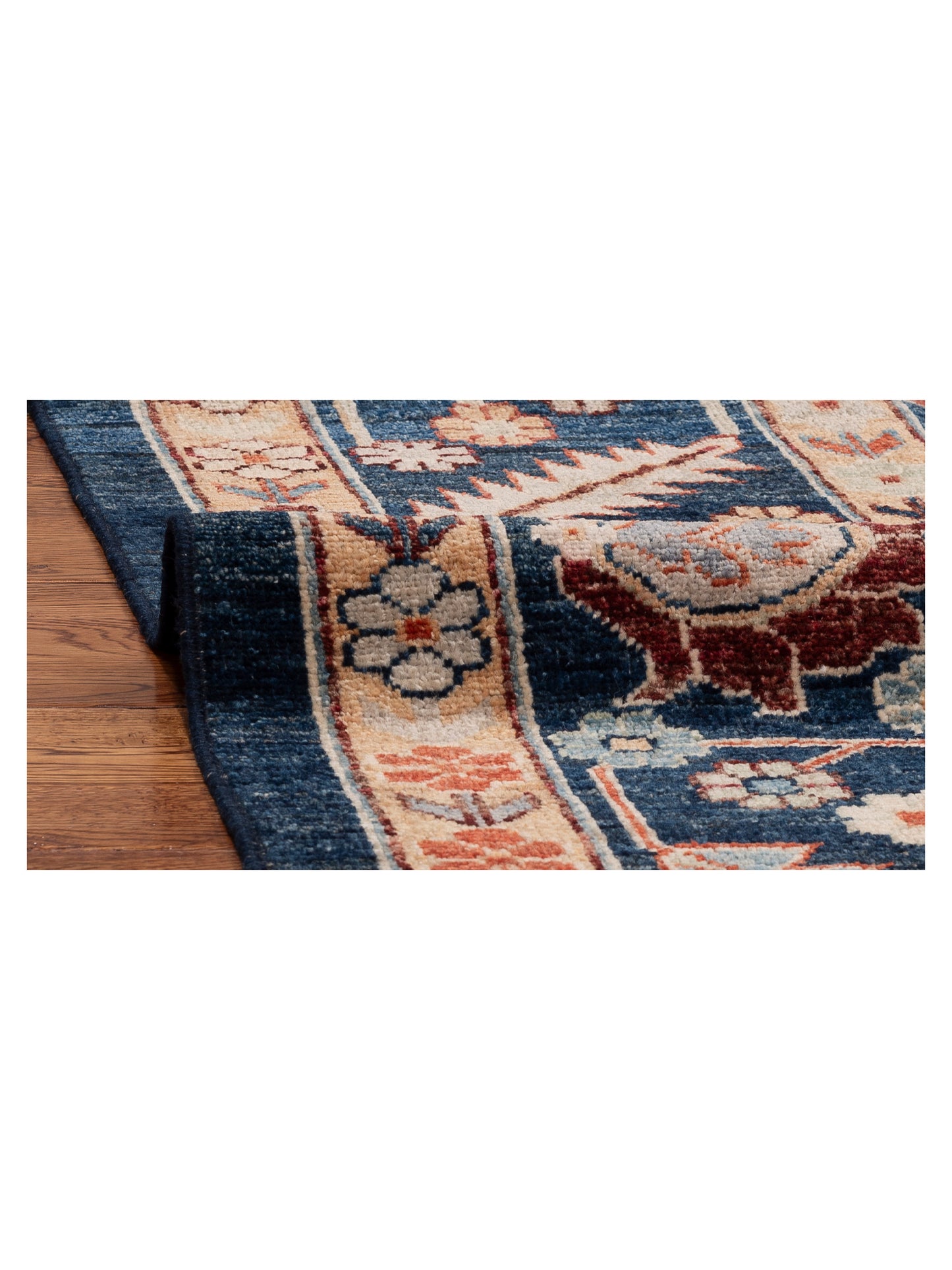 Anadol Oushak 154680 Blue Blue 9.2x11.5 Hand Knotted Rug