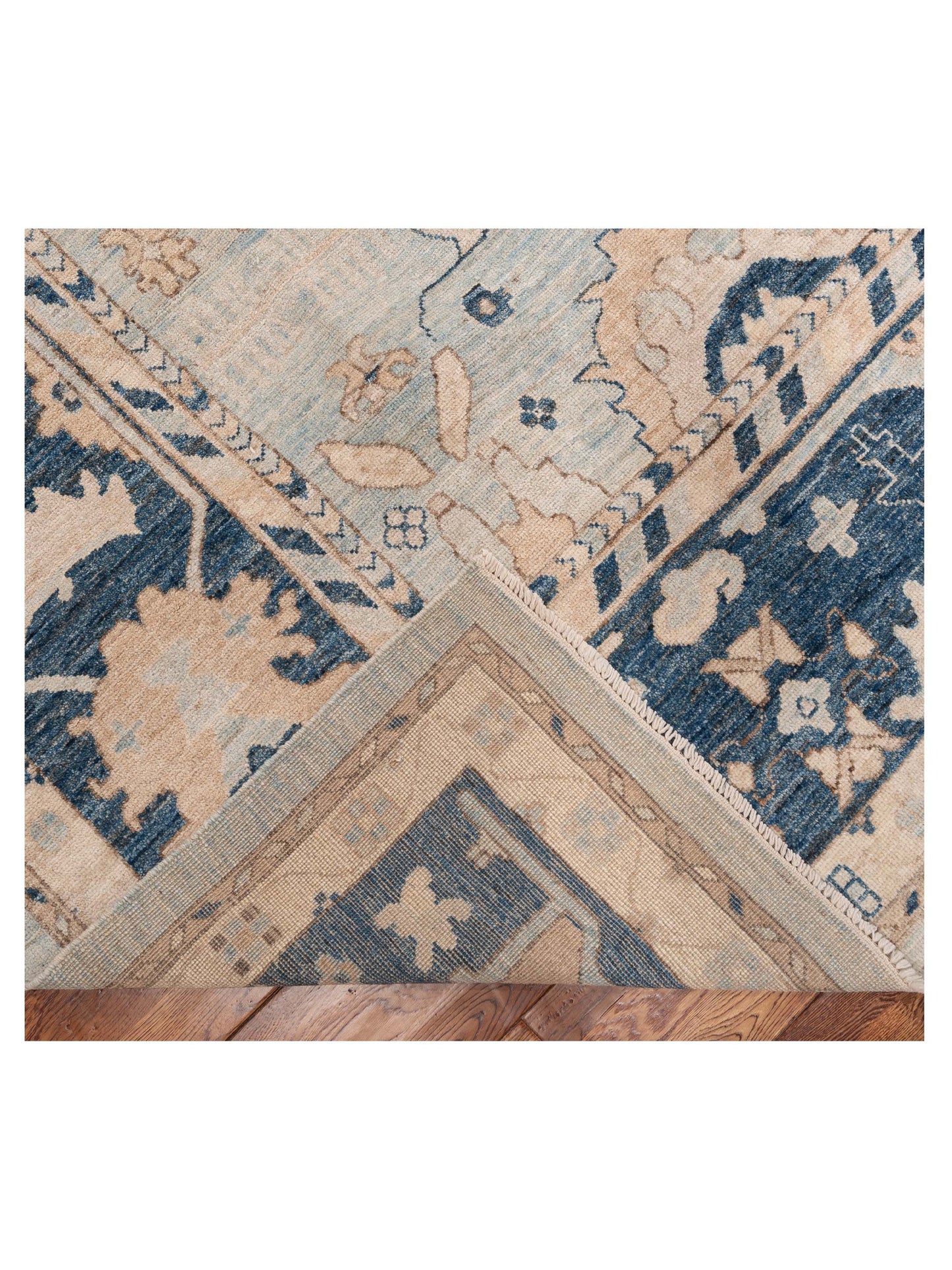 Anadol Oushak 154684 Blue Blue 10x13.10 Hand Knotted Rug