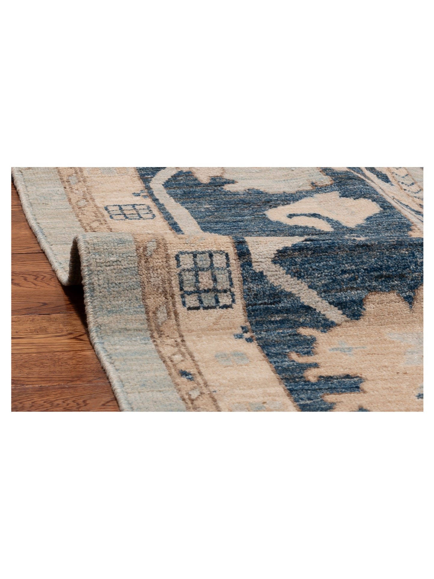 Anadol Oushak 154684 Blue Blue 10x13.10 Hand Knotted Rug