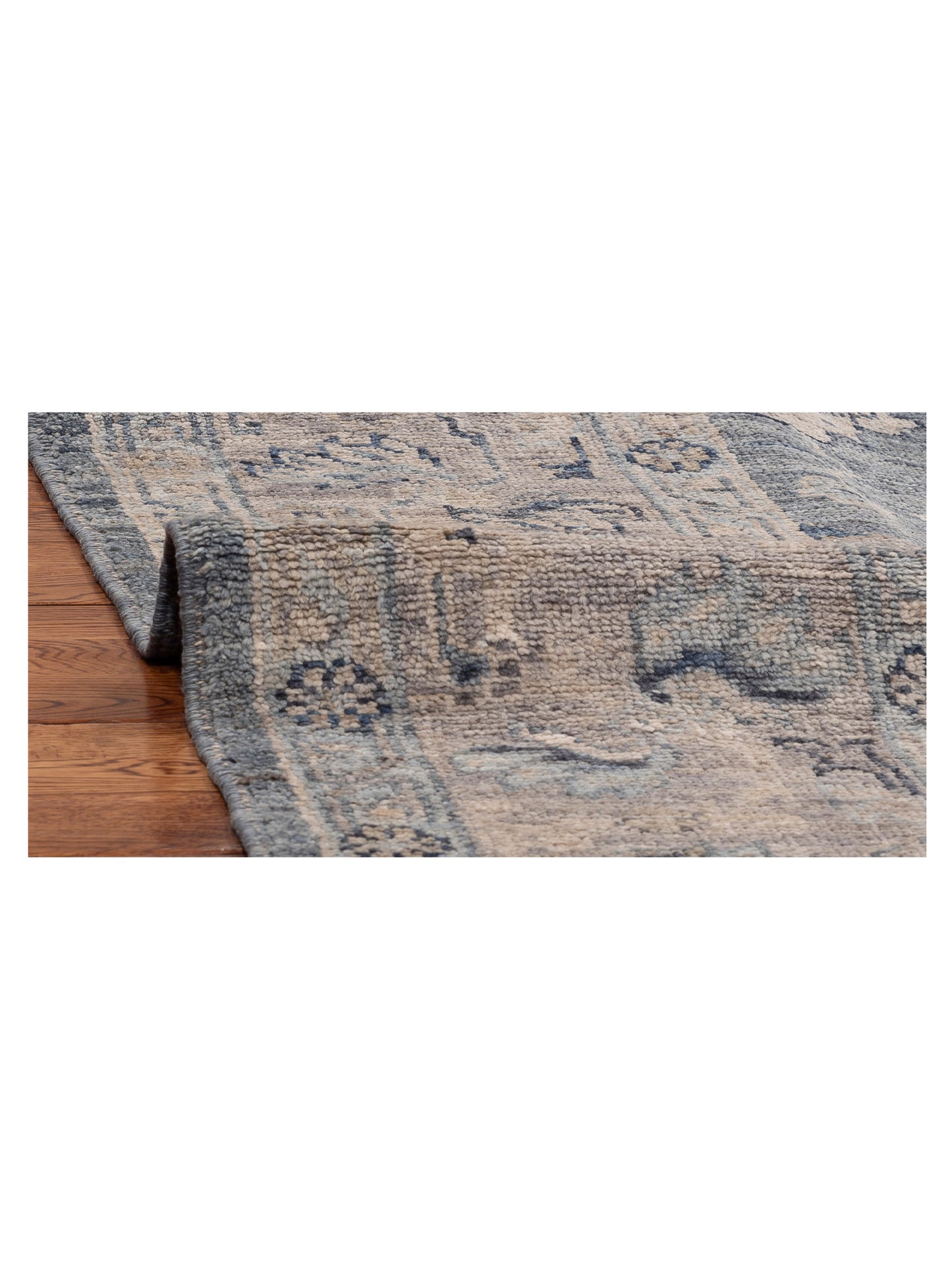 Angora Oushak 154686 Blue Gray 7.11x9.7 Hand Knotted Rug